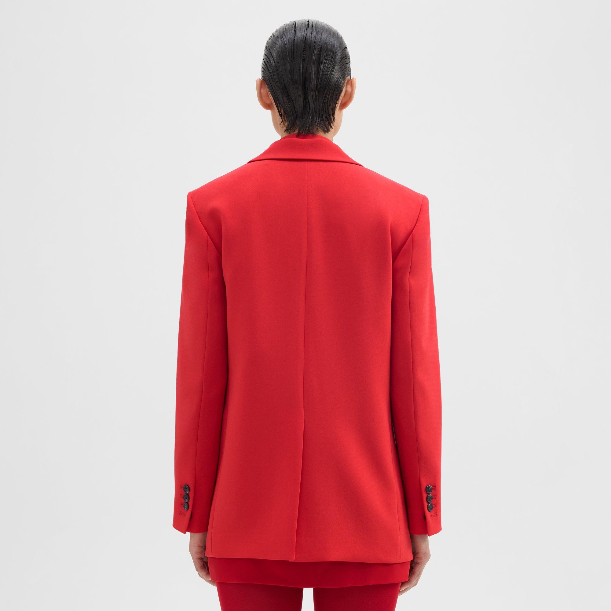 Theory Women's Crepe Staple Blazer, Geranium at  Women's Clothing  store