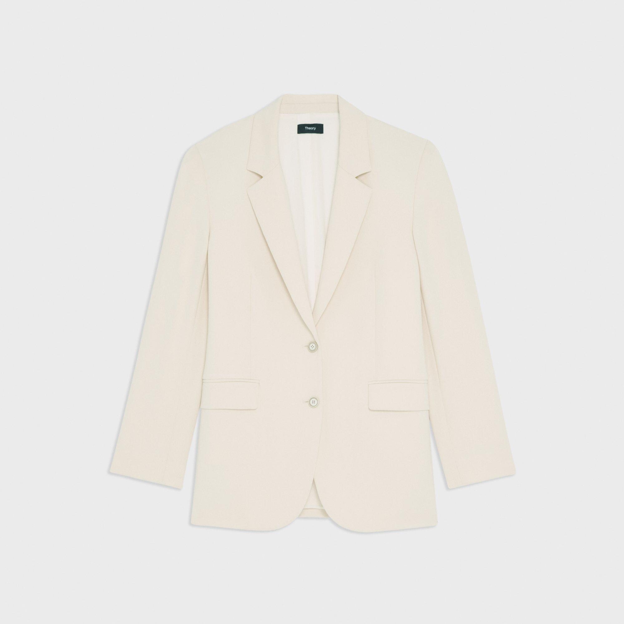 Blazer Ajusté Élégant en Crêpe Admiral