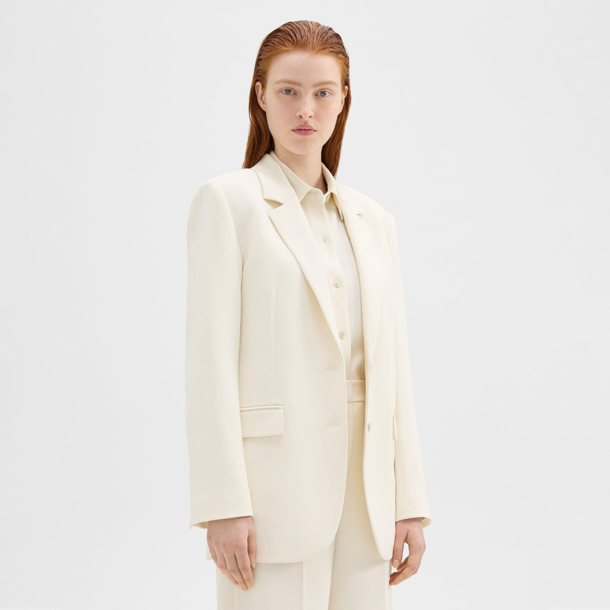 Tailored Slim Blazer in Admiral Crepe