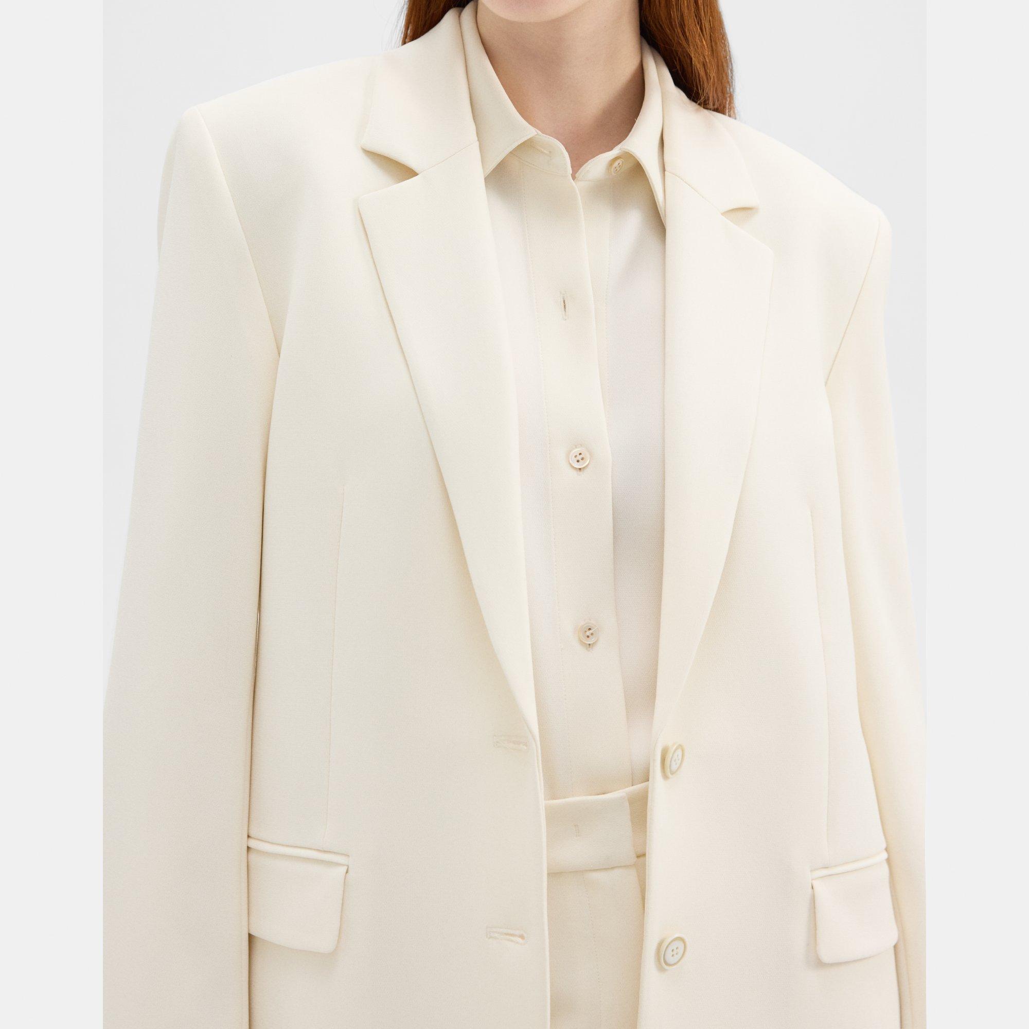 Tailored Slim Blazer in Admiral Crepe