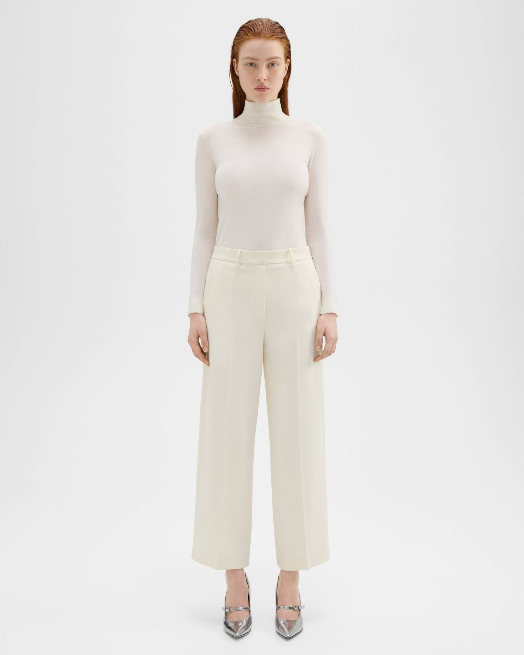 Theory Relaxed Straight Pant in Admiral Crepe