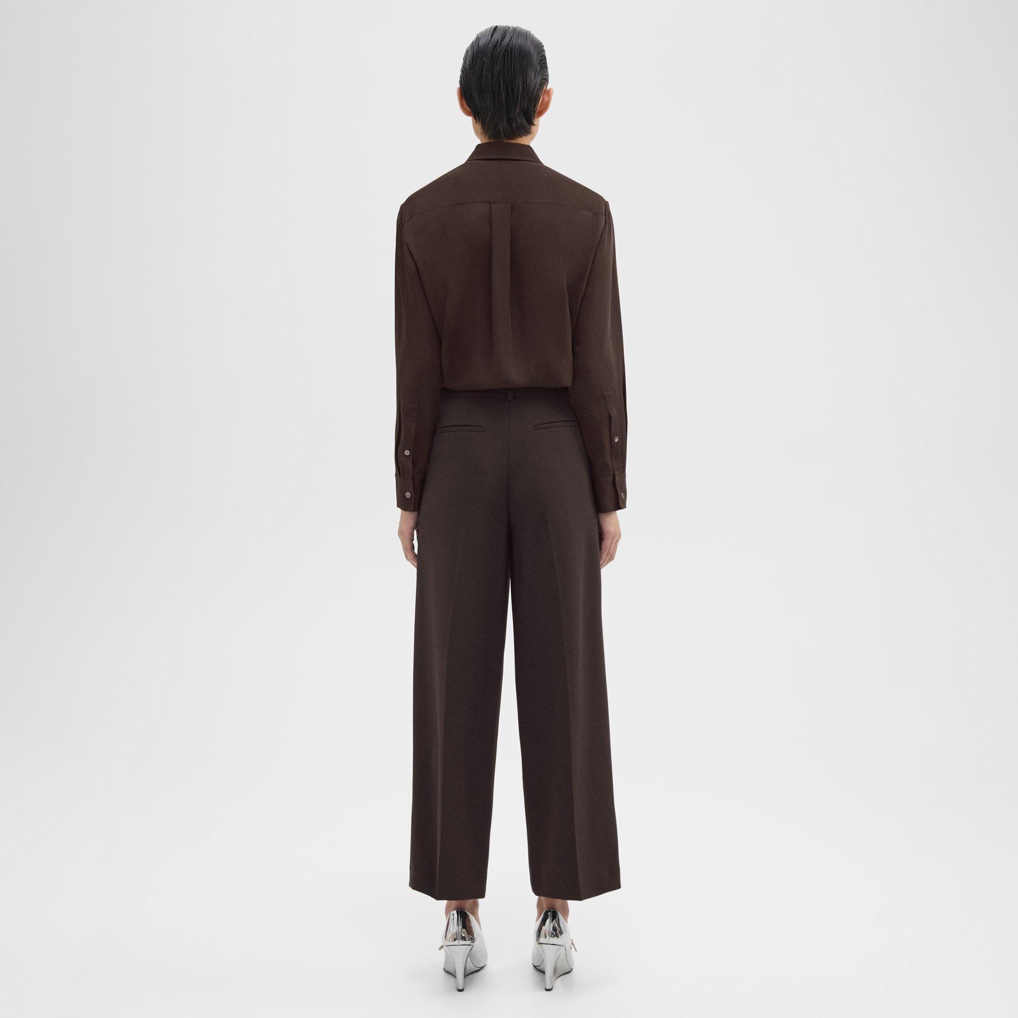 Lässige gerade Hose aus Admiral-Krepp