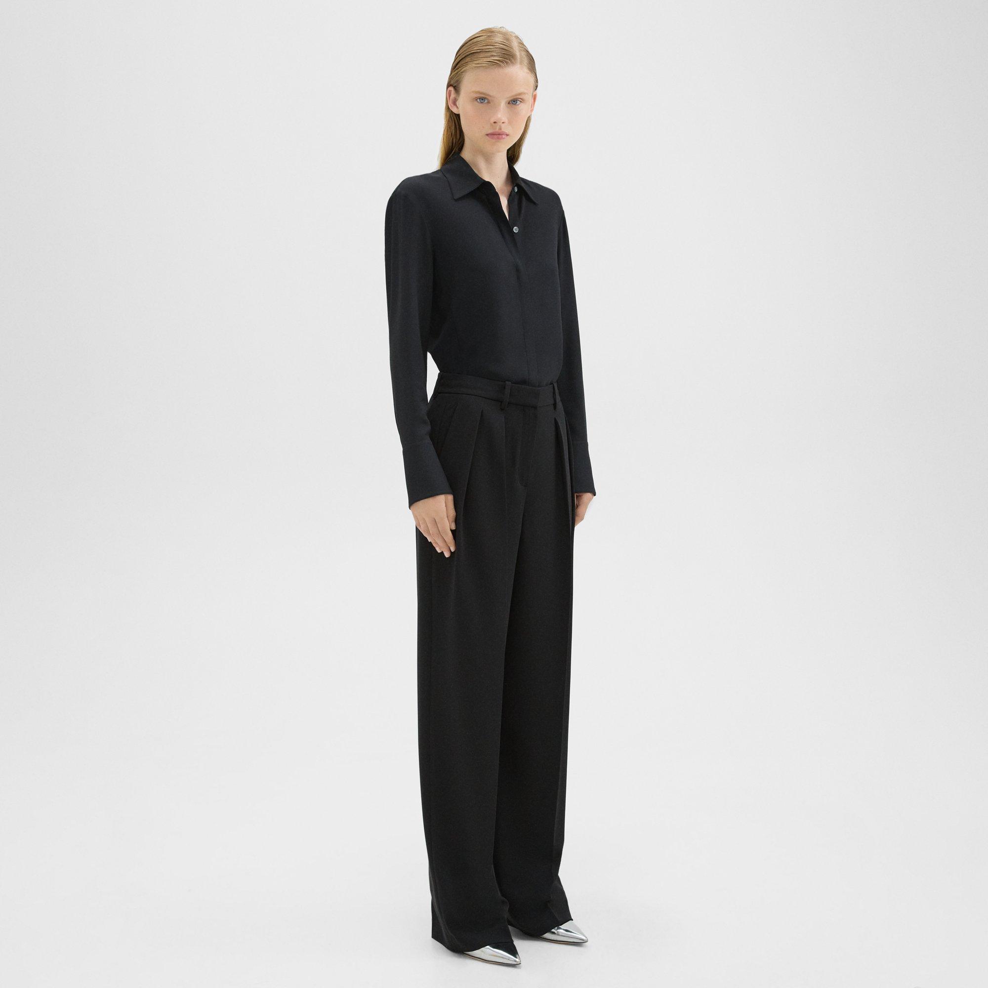 Double Pleat Pant in Admiral Crepe