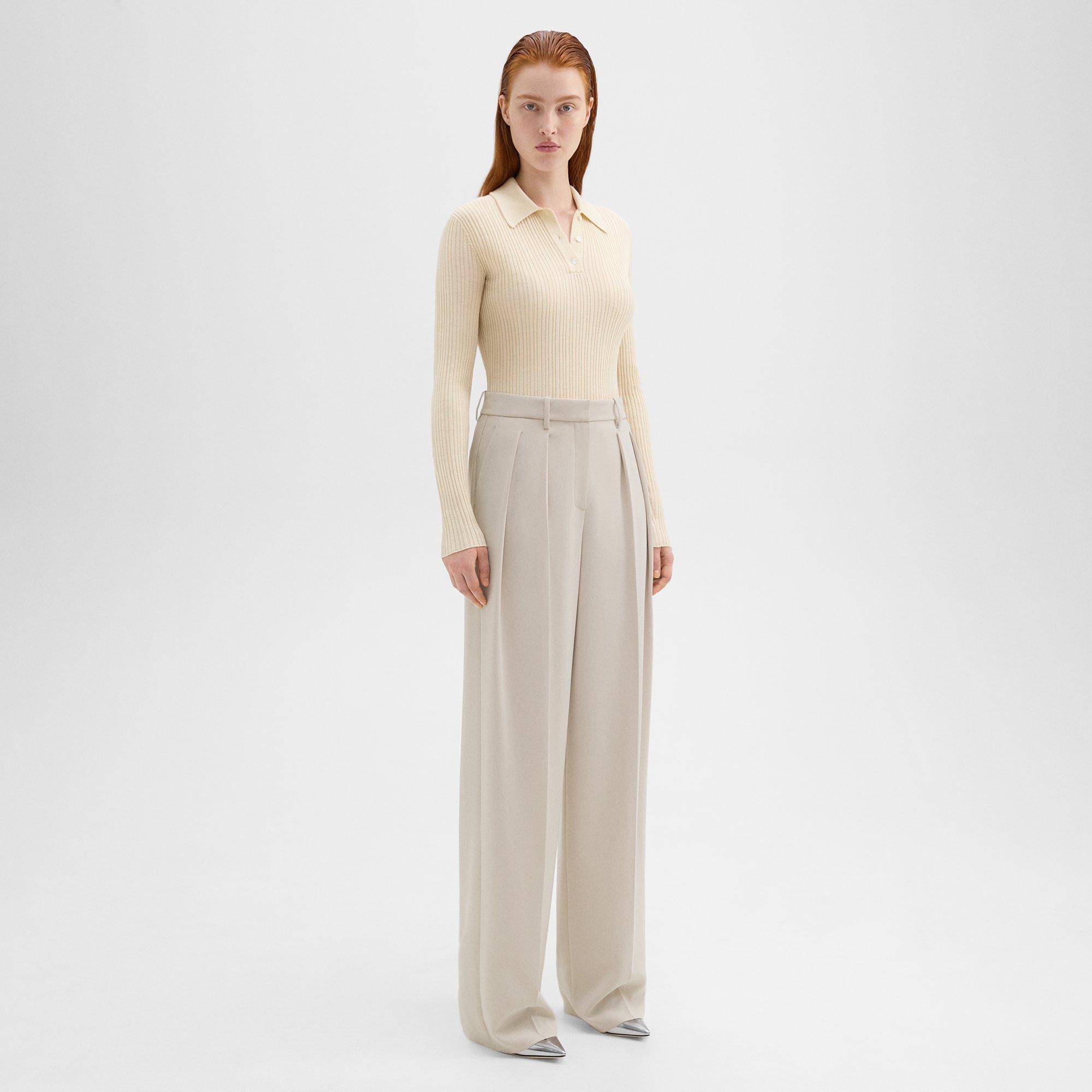 Double Pleat Pant in Admiral Crepe