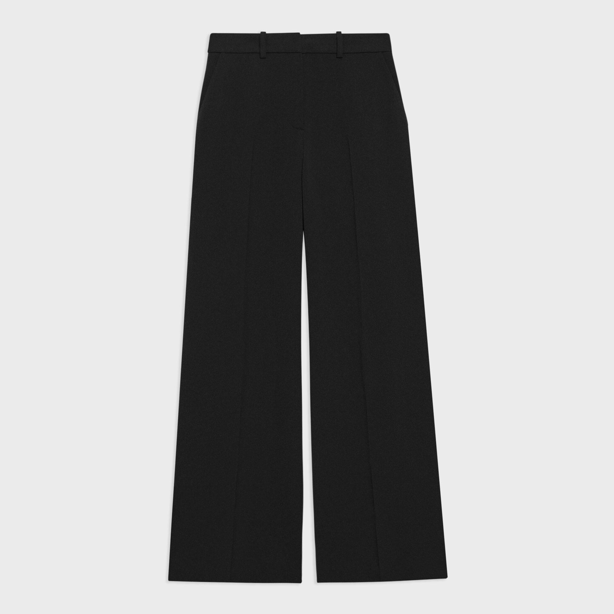 Admiral Crepe High-Waist Wide-Leg Pant | Theory