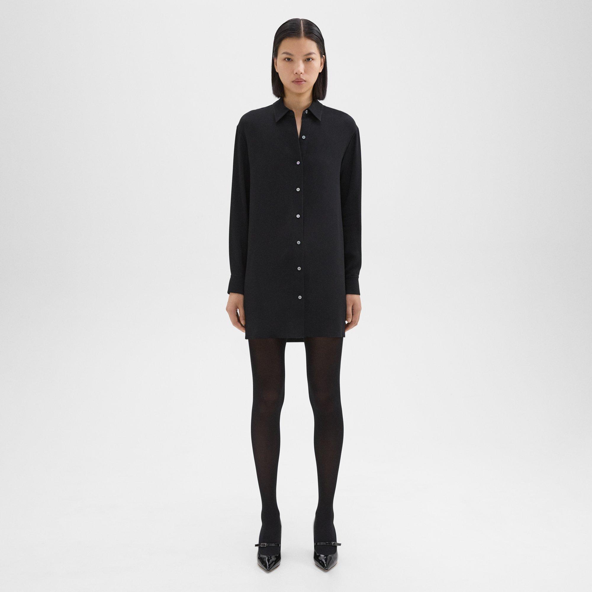 Theory Button-Up Tunic in Crepe