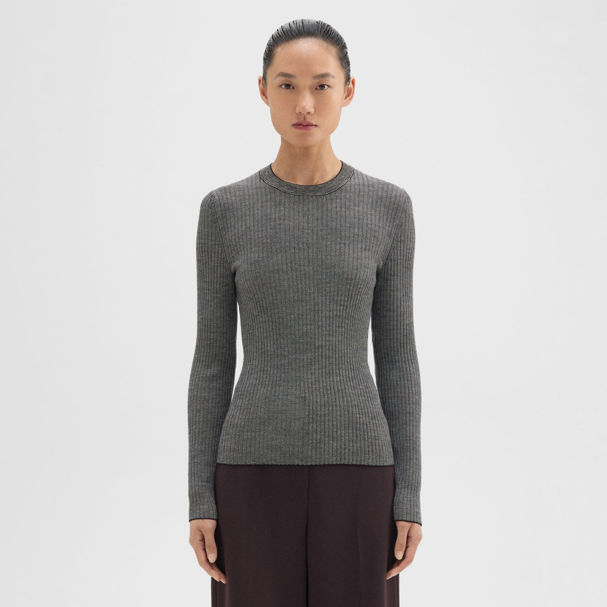 Theory Long-Sleeve Tee in Regal Wool