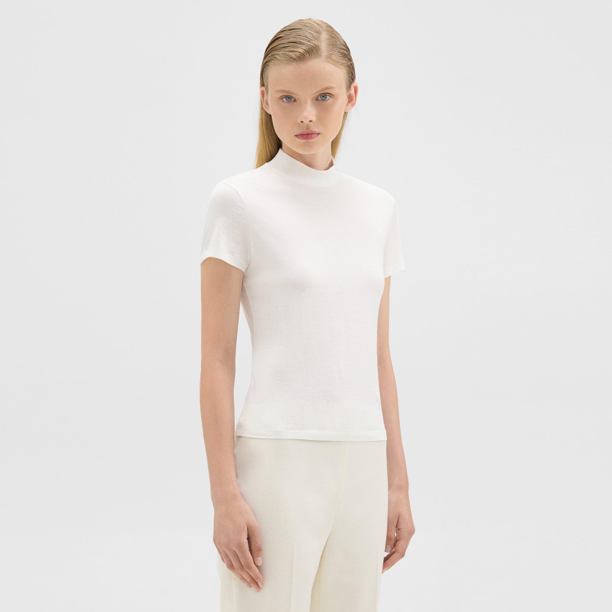 Tiny Turtleneck Tee in Organic Cotton