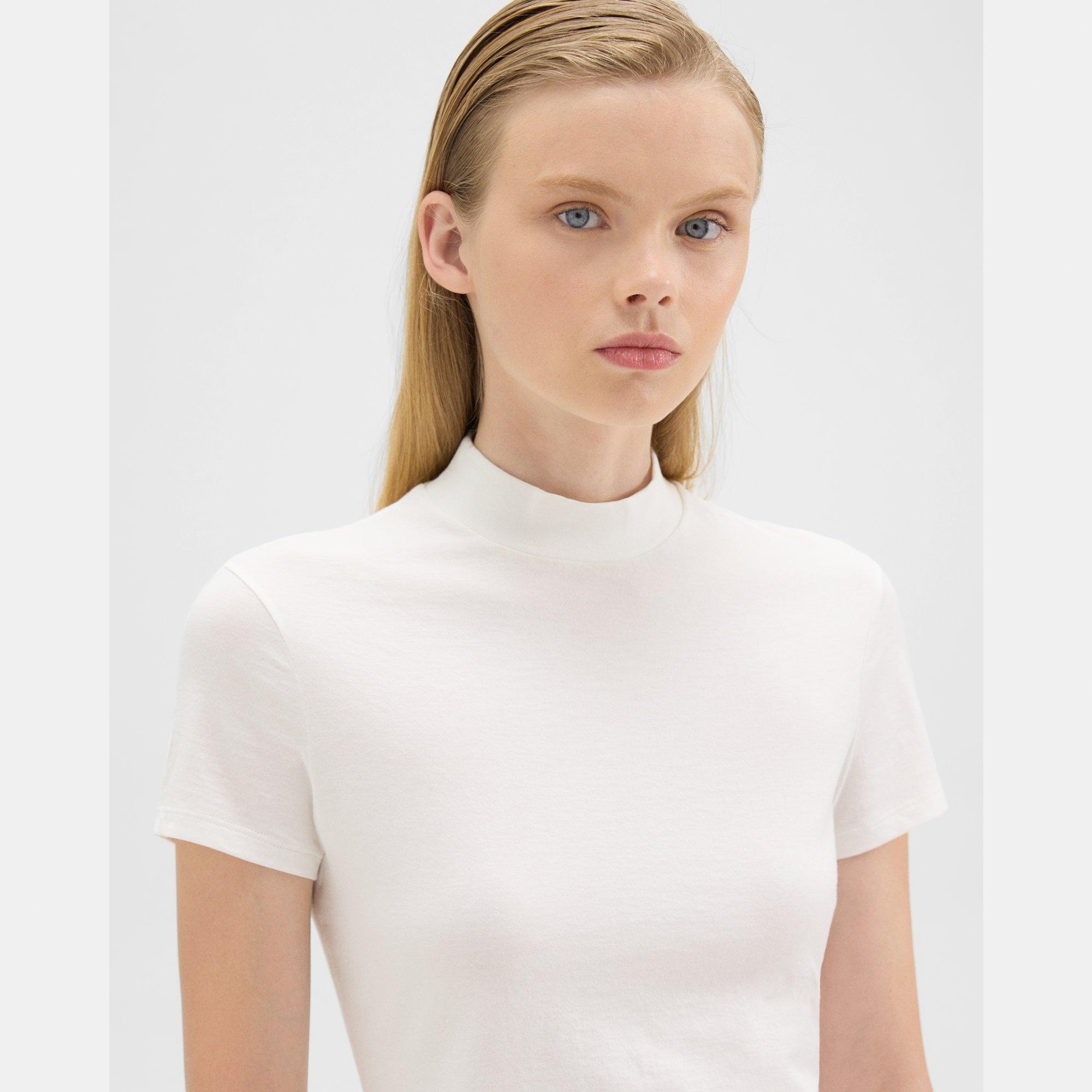 Tiny Turtleneck Tee in Organic Cotton