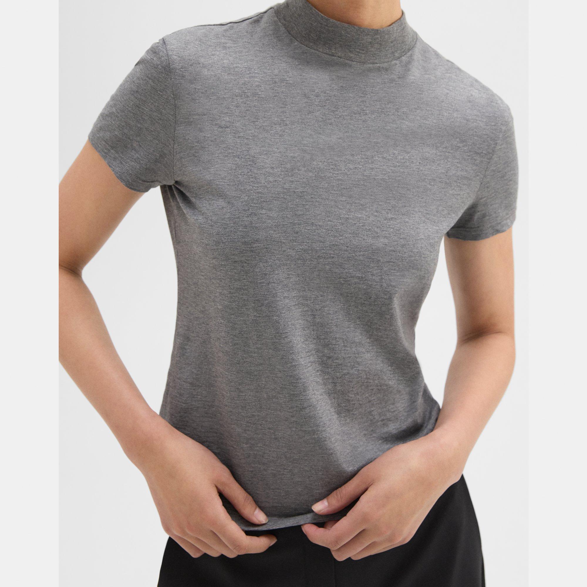 Langärmeliges Tiny T-Shirt mit Rollkragen aus Bio-Baumwolle