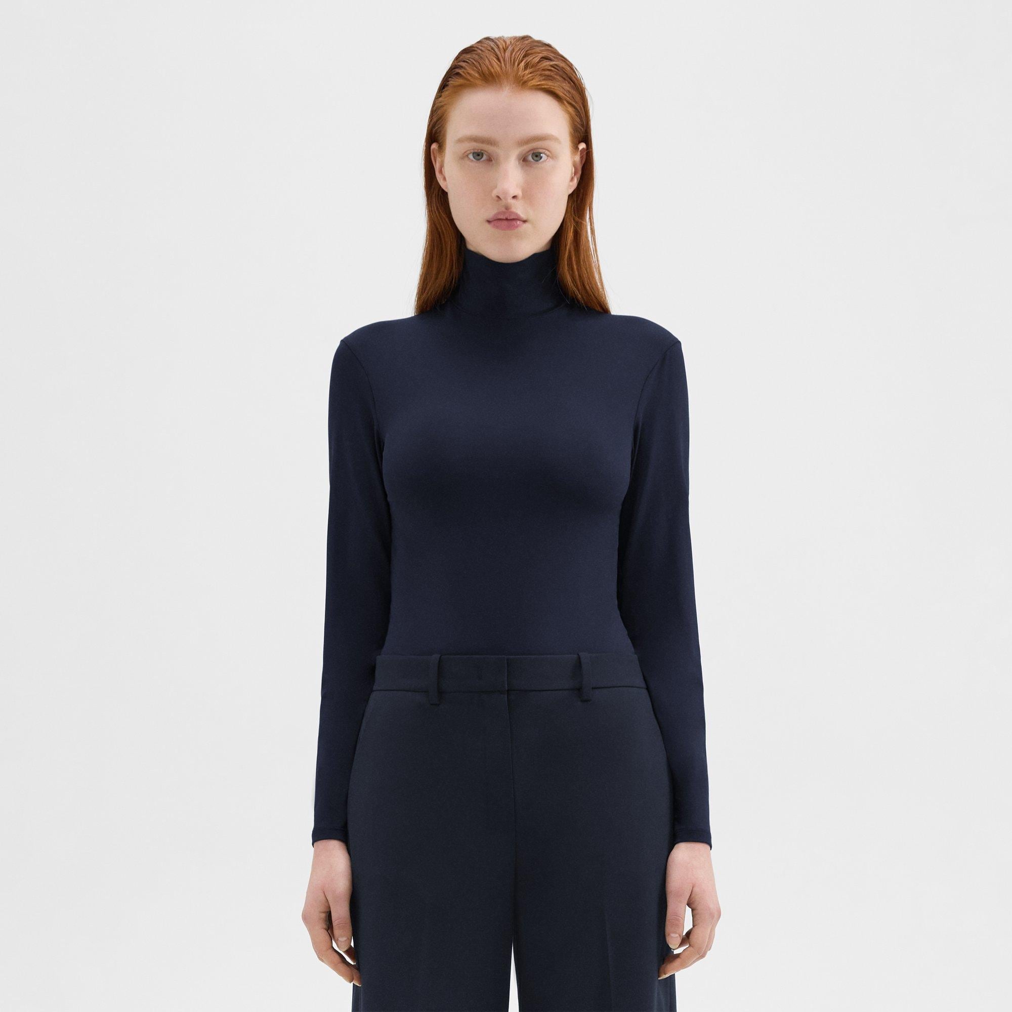 Theory Turtleneck Bodysuit in Motion Jersey