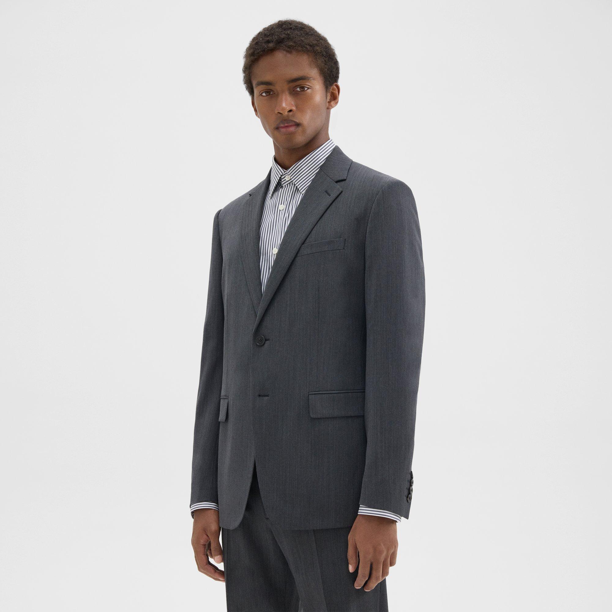 Chambers Blazer in Herringbone Stretch Wool