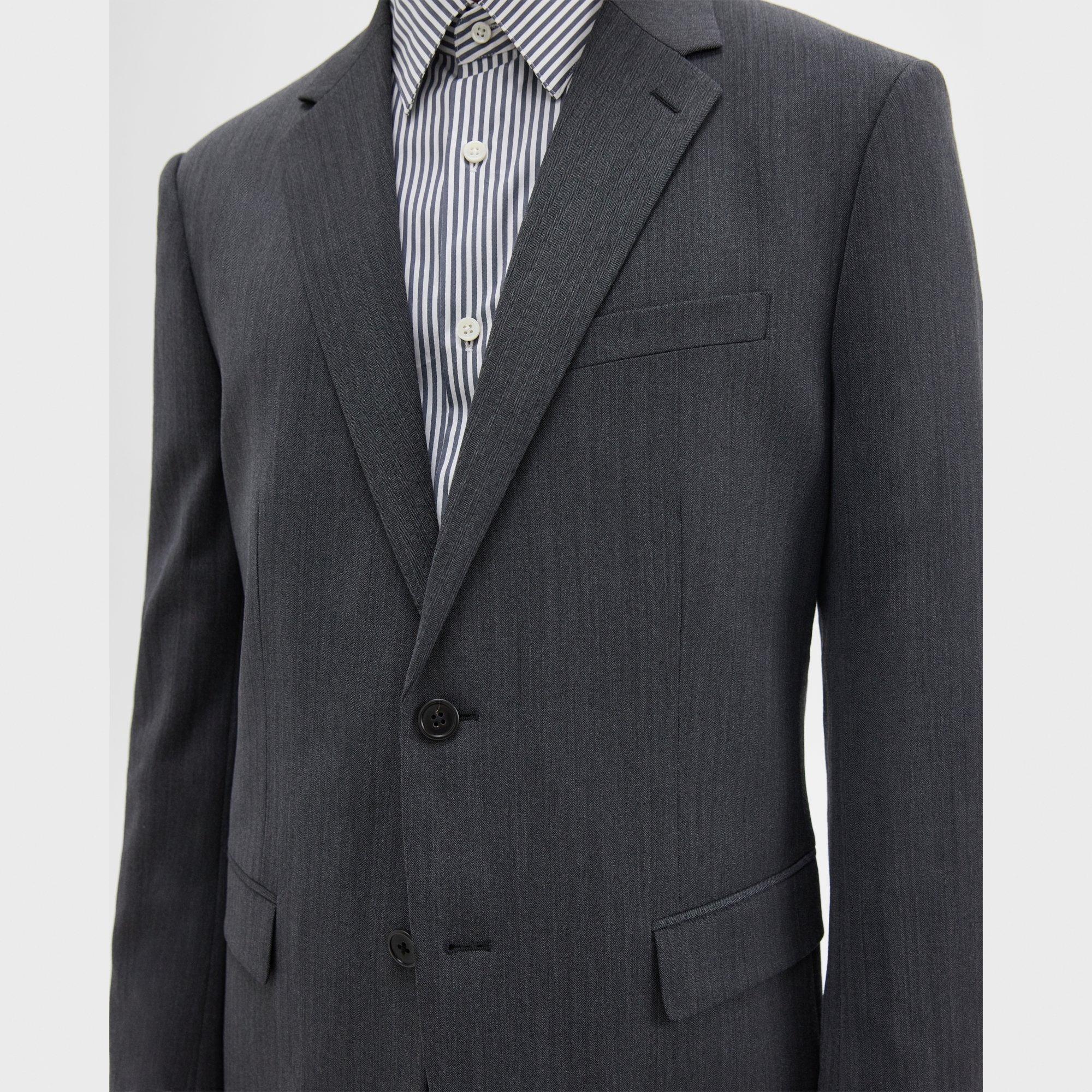 Herringbone Stretch Wool Chambers Blazer | Theory