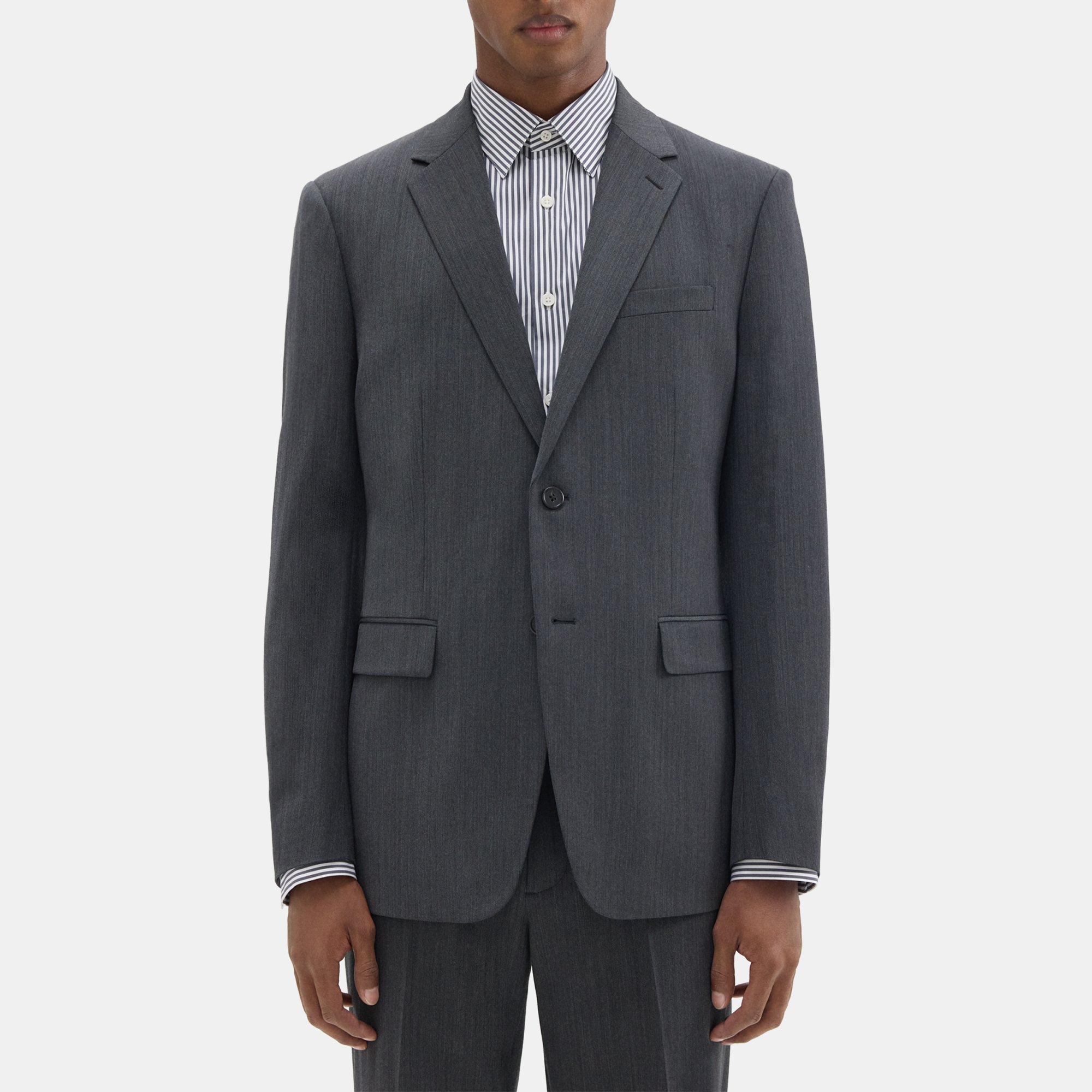 Herringbone Stretch Wool Chambers Blazer | Theory