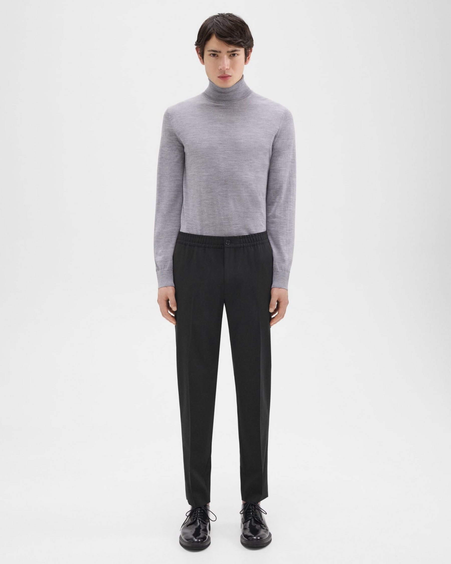 Theory Larin Drawstring Pant in Stretch Wool