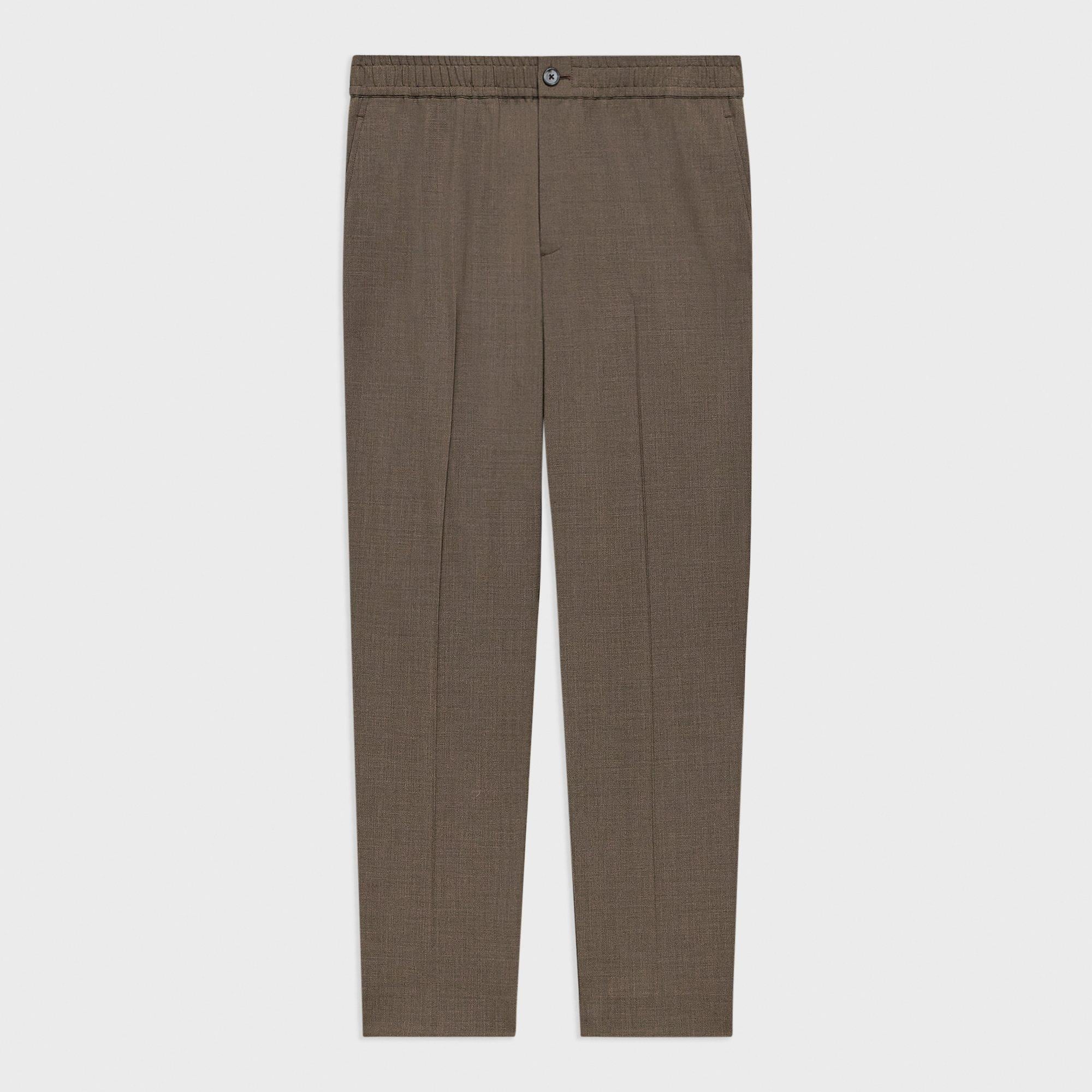 Pantalon Larin à Cordon de Serrage en Laine Stretch