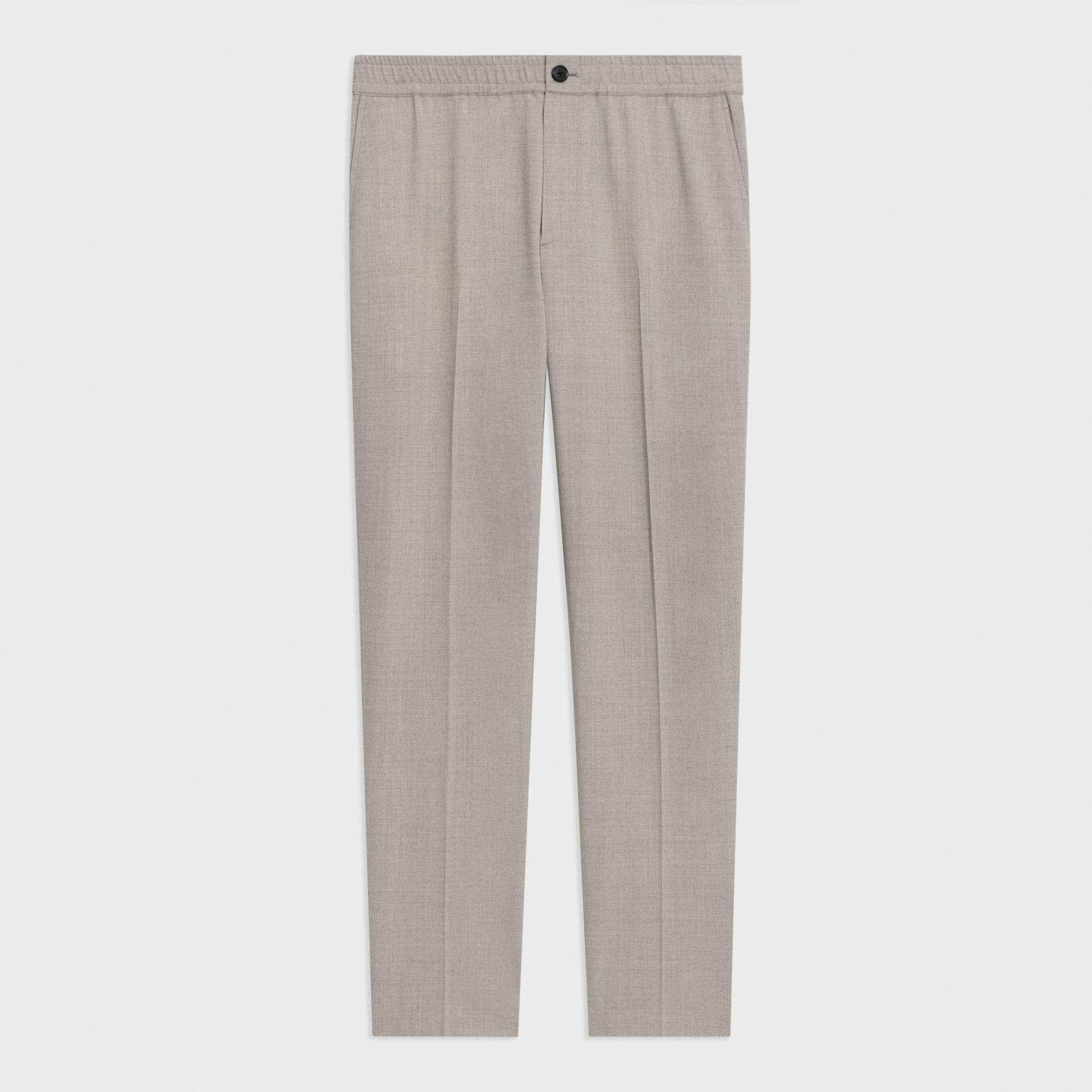 Pantalon Larin à Cordon de Serrage en Laine Stretch