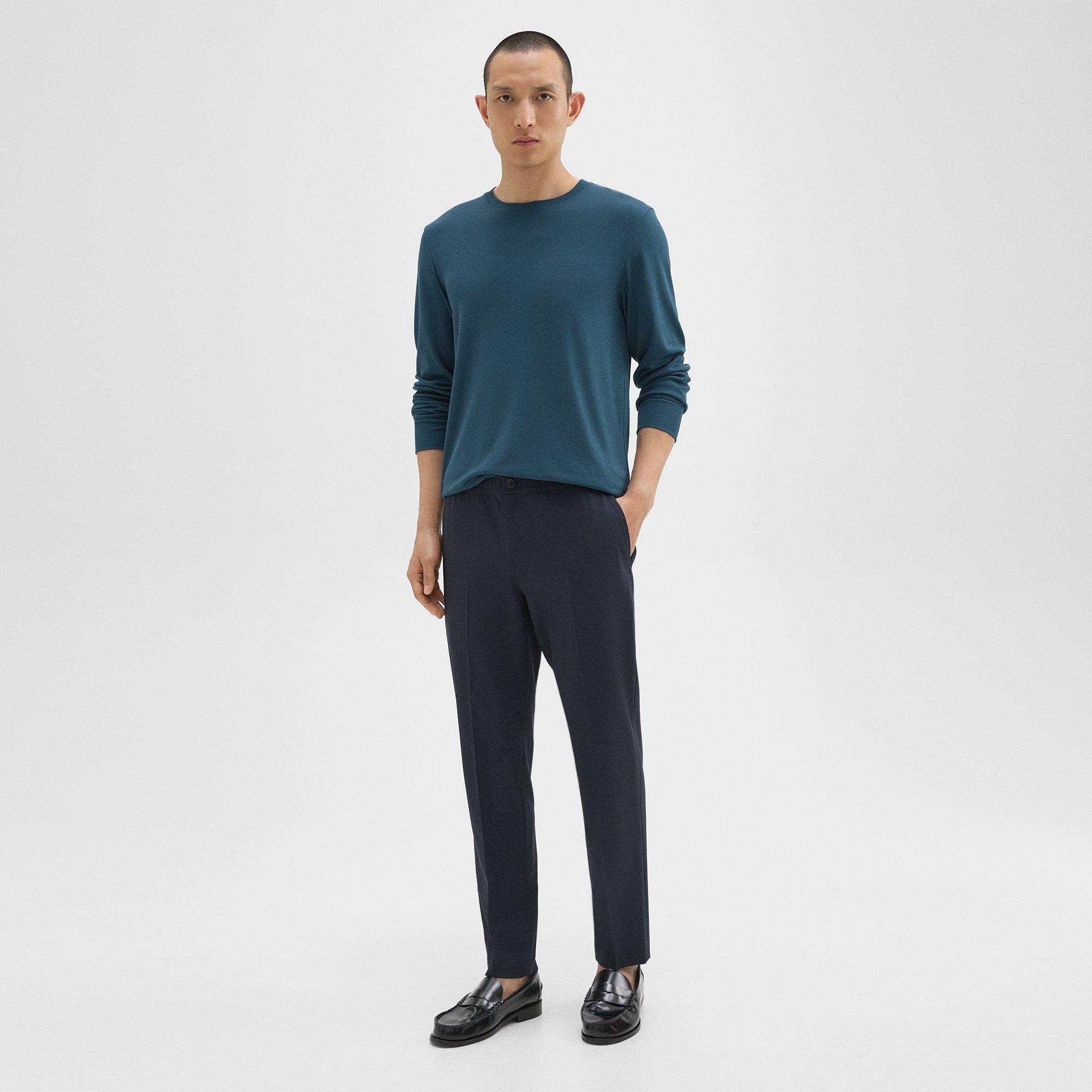 Pantalon Larin à Cordon de Serrage en Laine Stretch