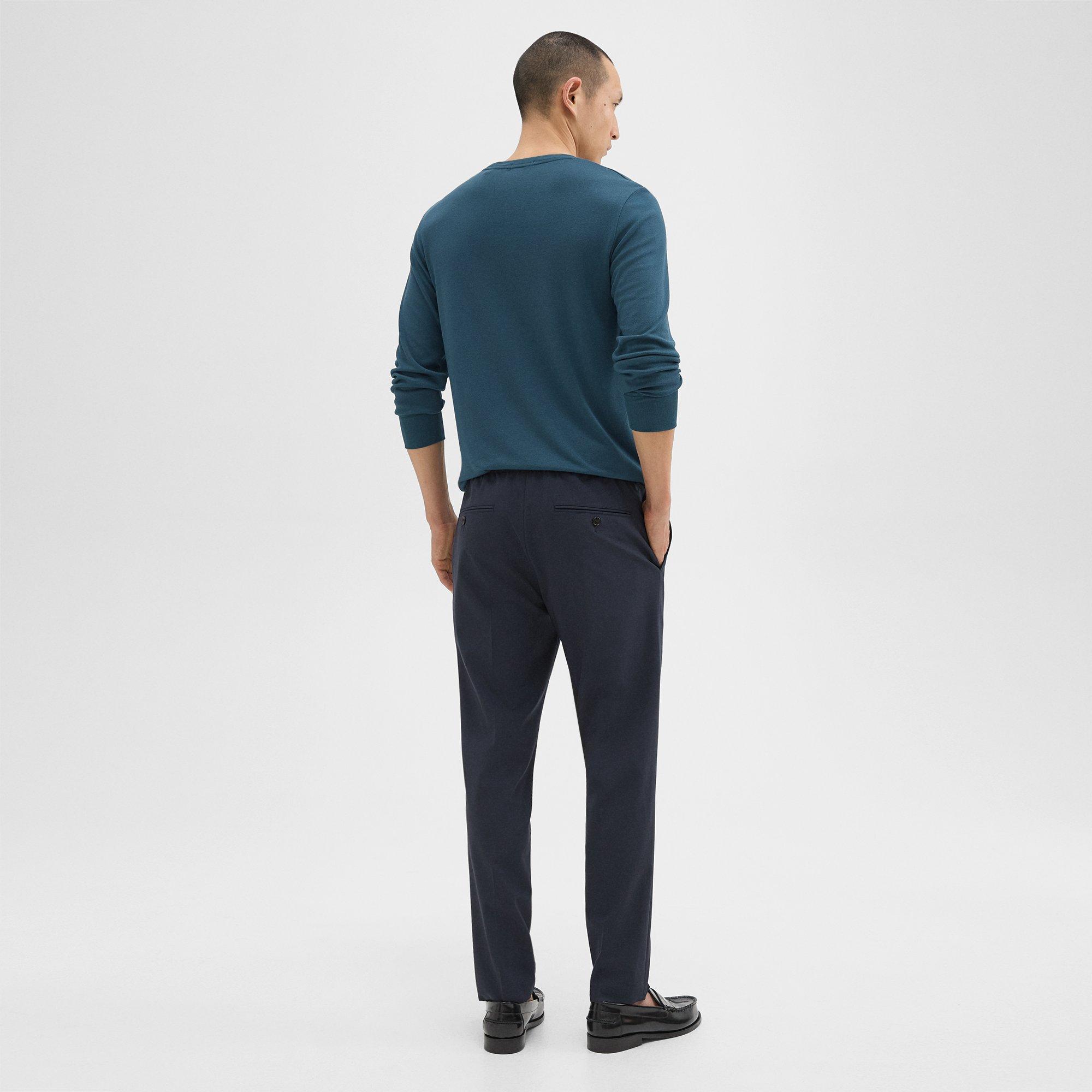 Pantalon Larin à Cordon de Serrage en Laine Stretch