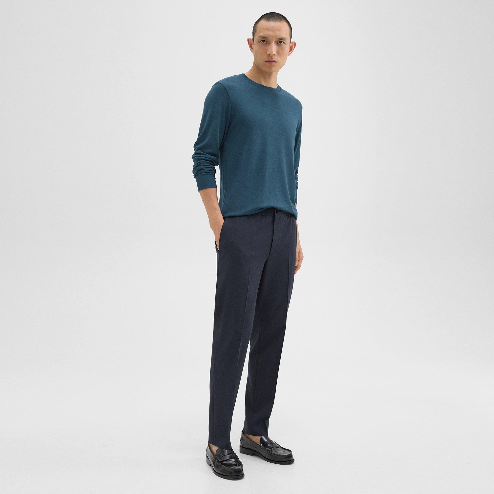 Pantalon Larin à Cordon de Serrage en Laine Stretch