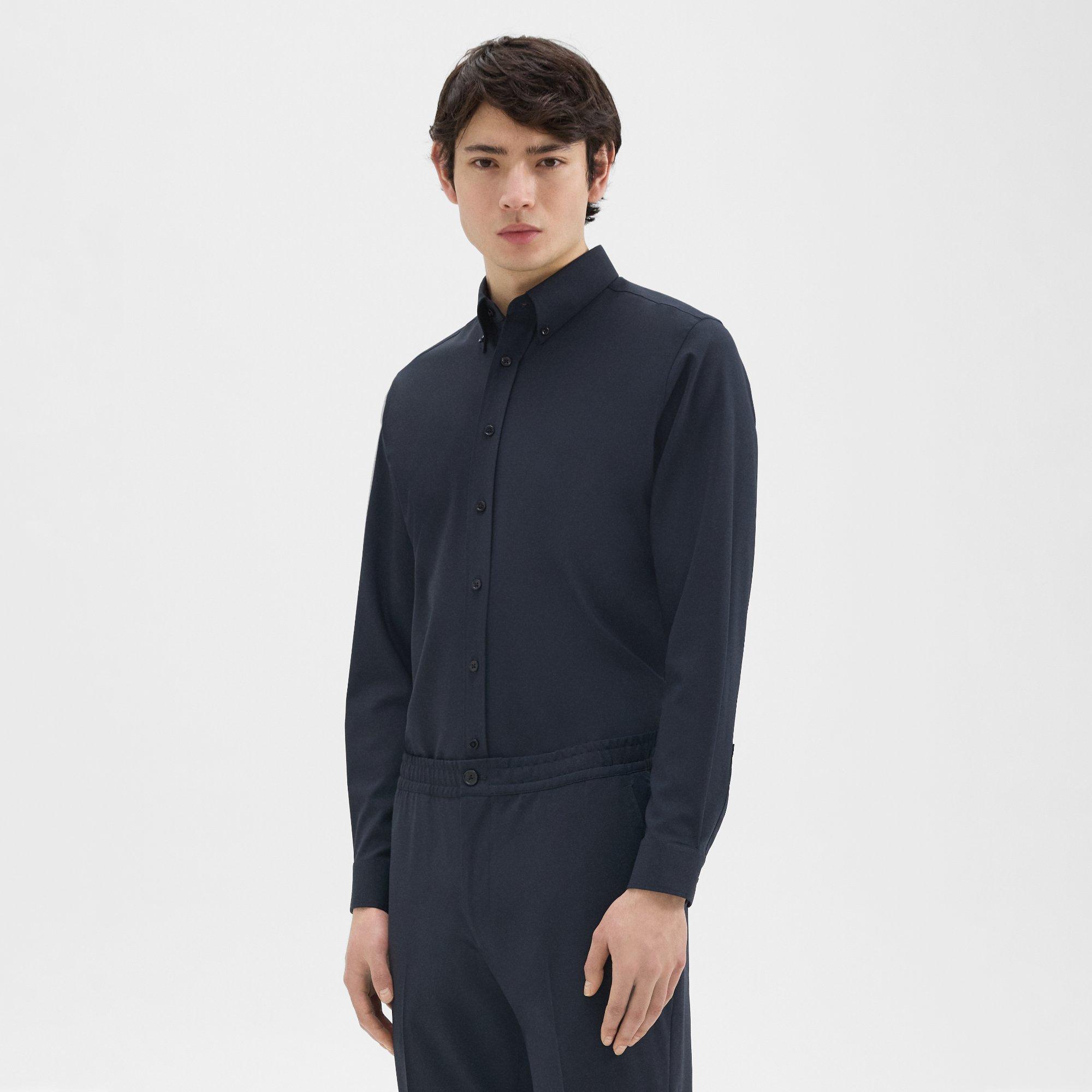 Hugh Shirt in Stretch Wool