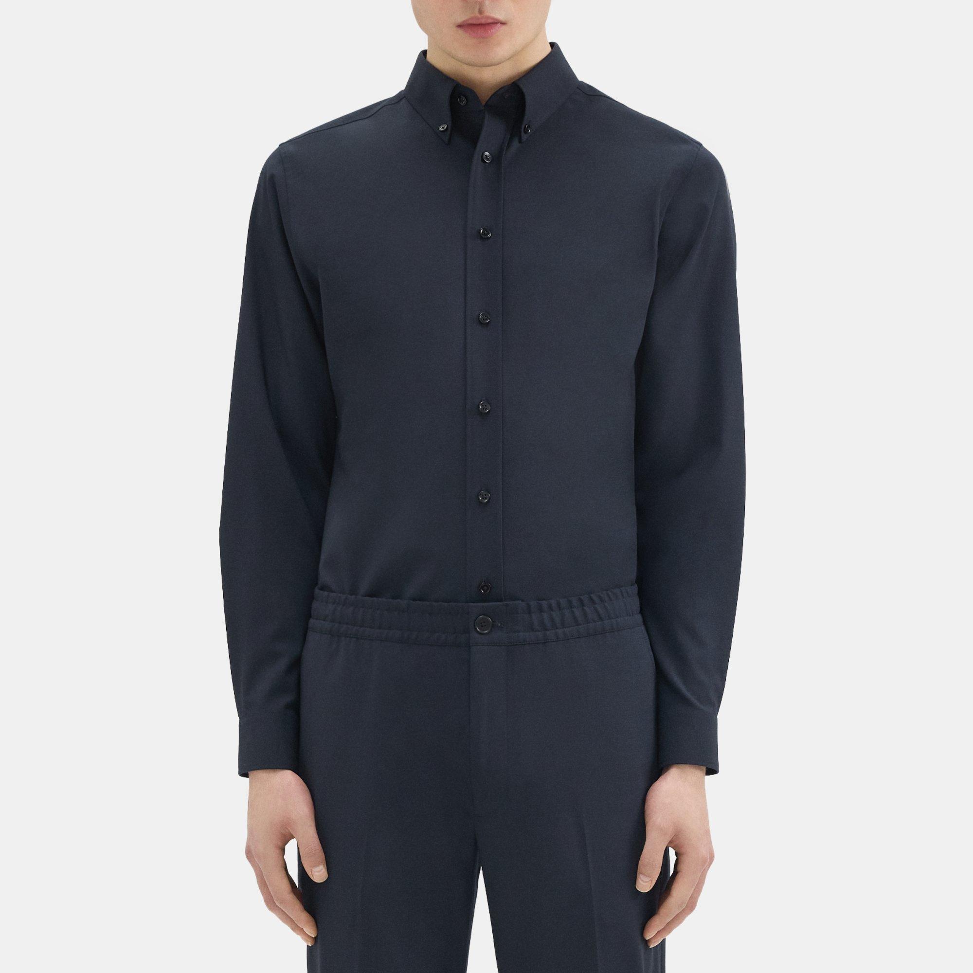 Hugh Shirt in Stretch Wool