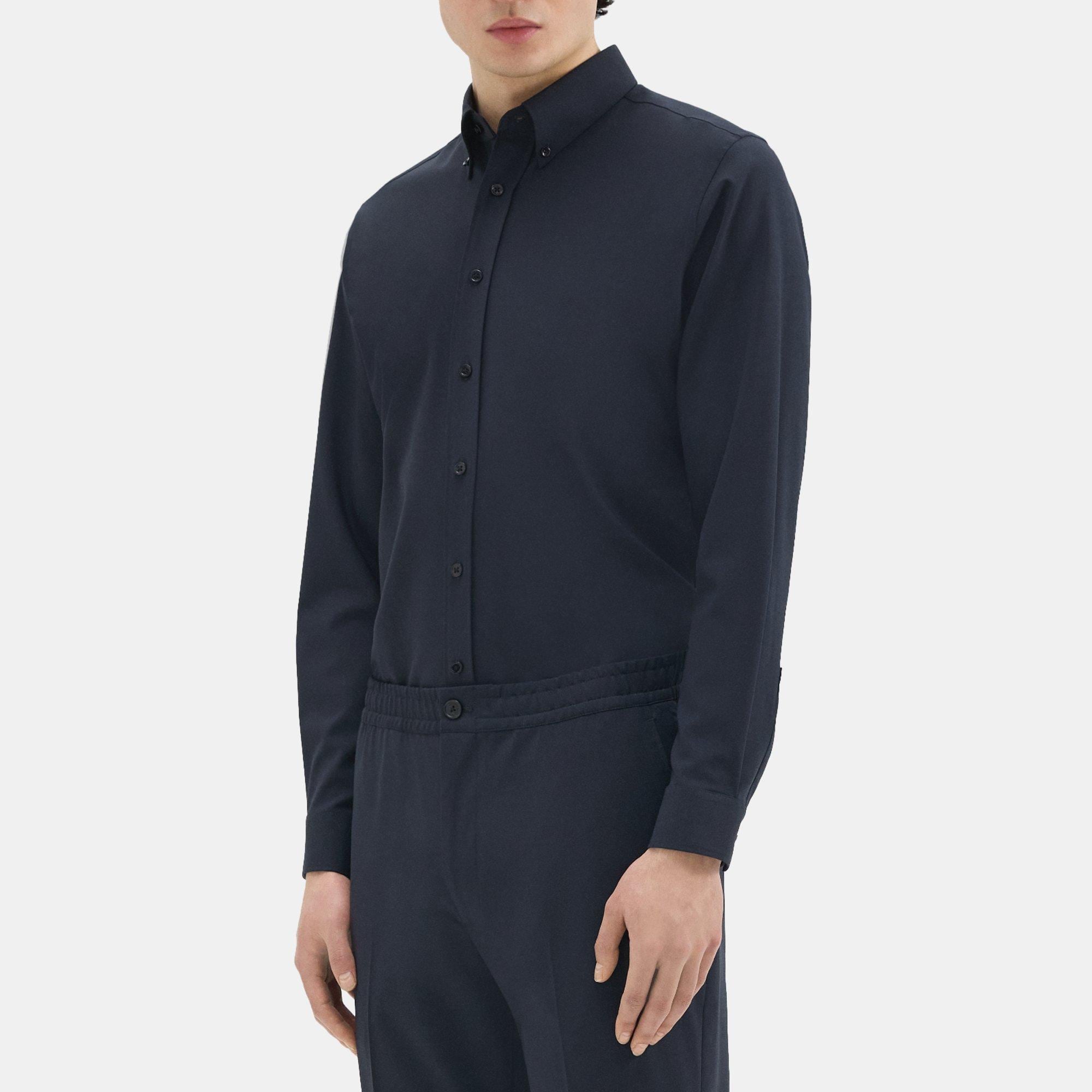 Hugh Shirt in Stretch Wool