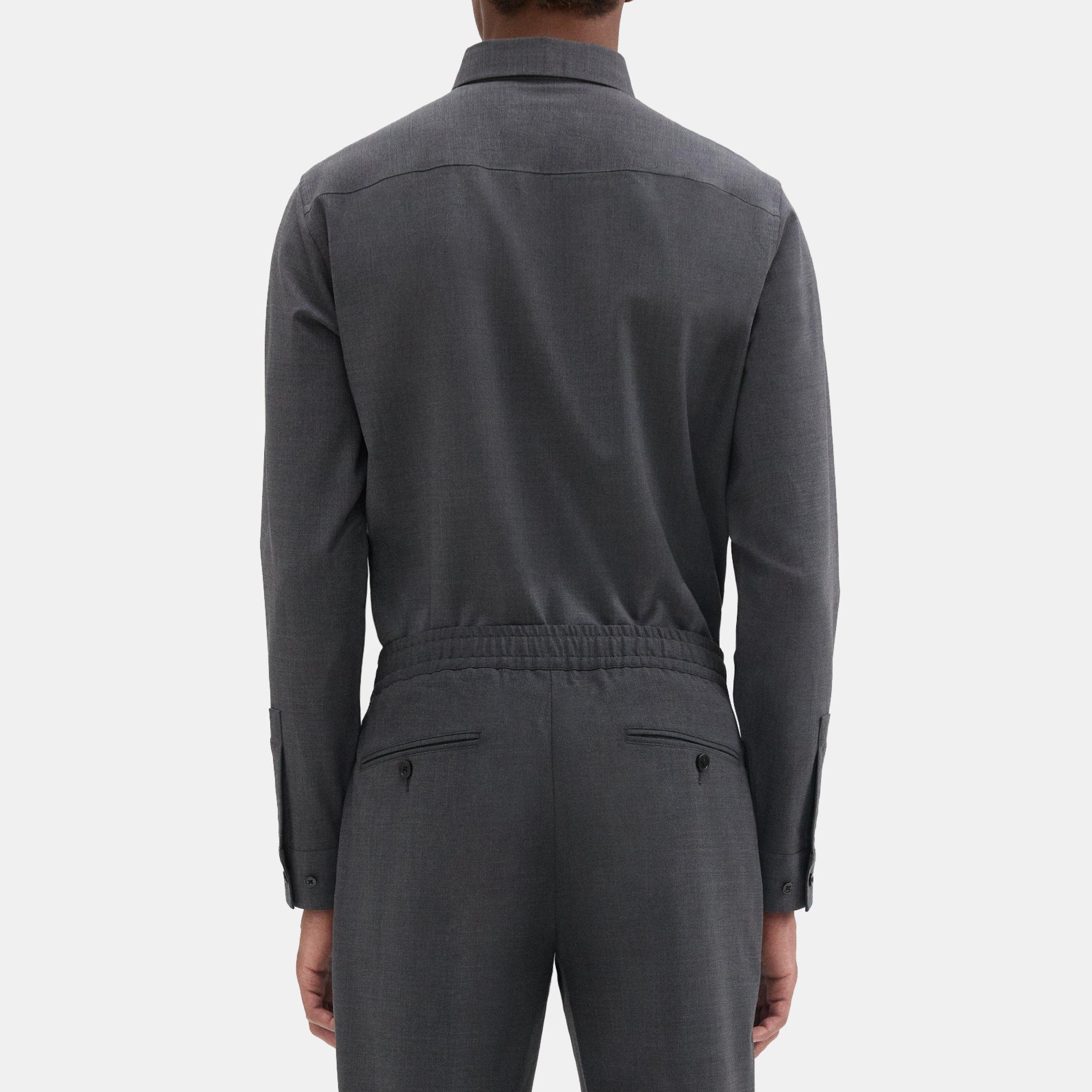 Hugh Shirt in Stretch Wool