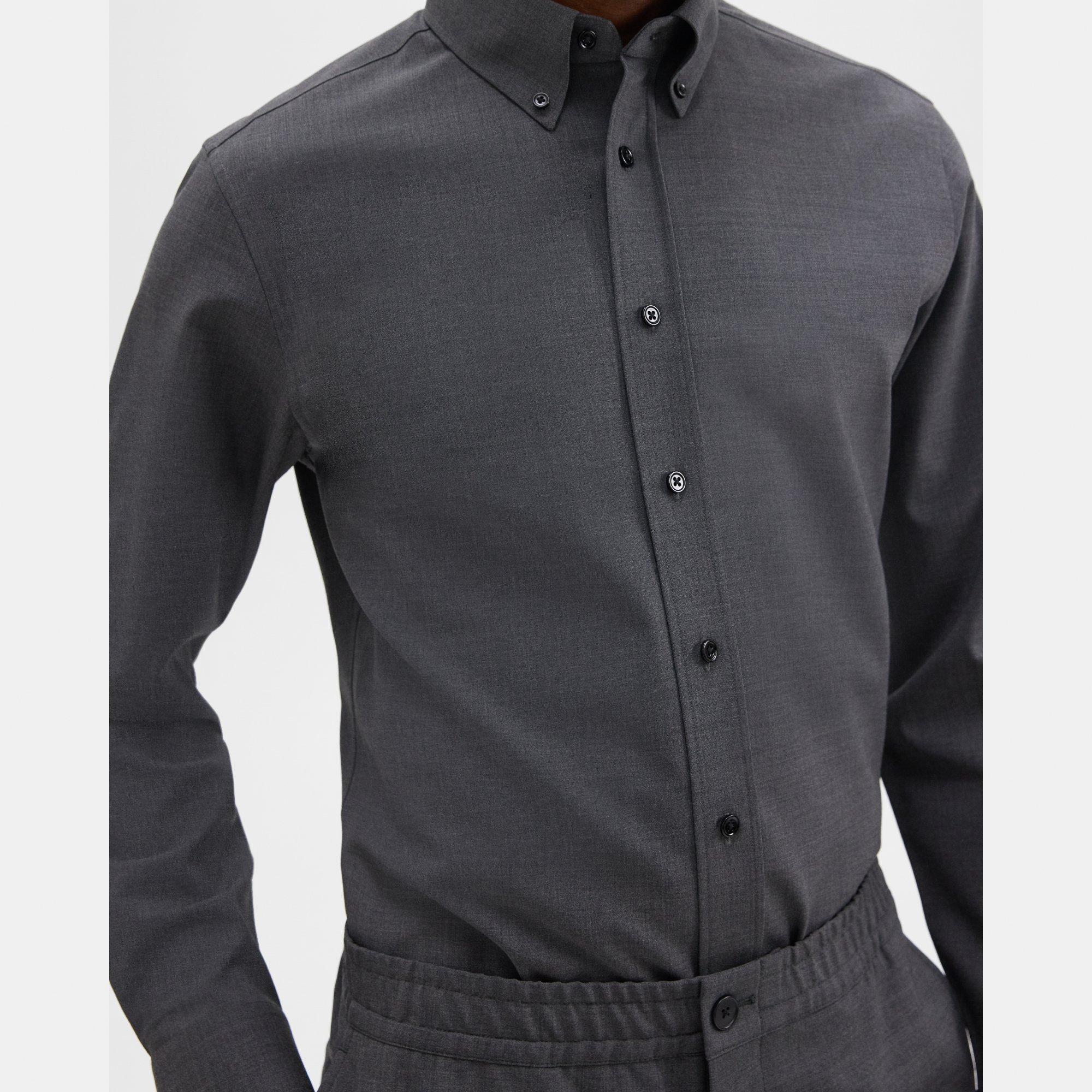 Hugh Shirt in Stretch Wool