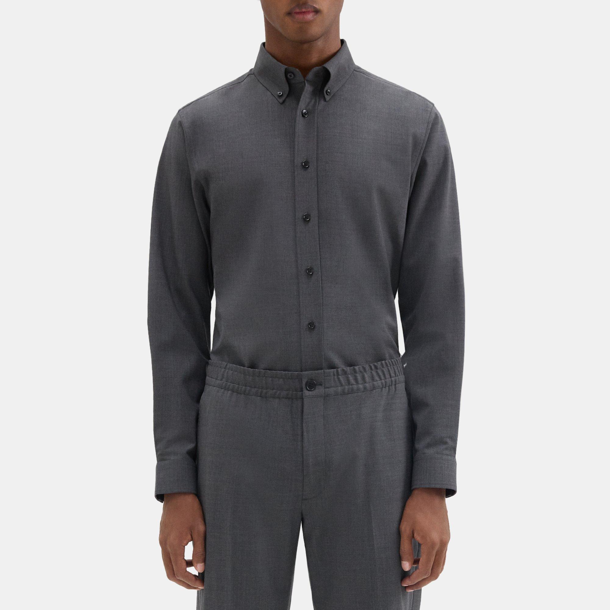 Hugh Shirt in Stretch Wool