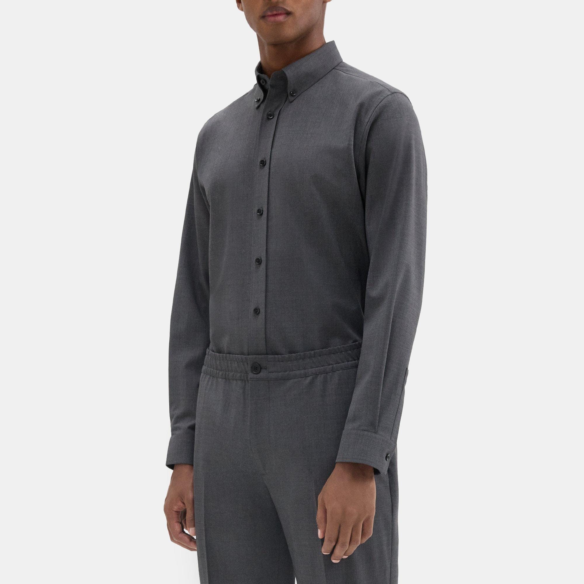 Hugh Shirt in Stretch Wool