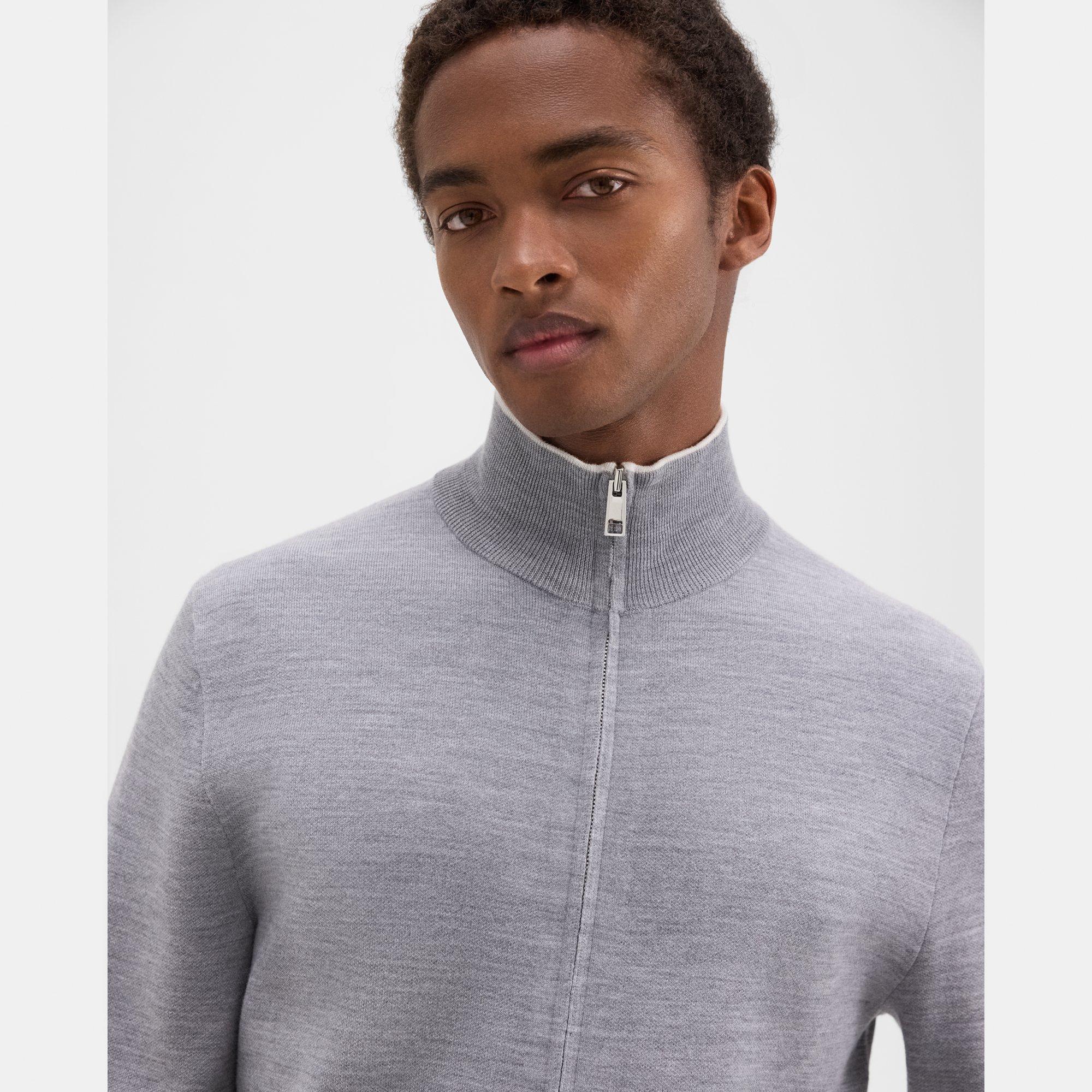 Wool zip best sale up sweater