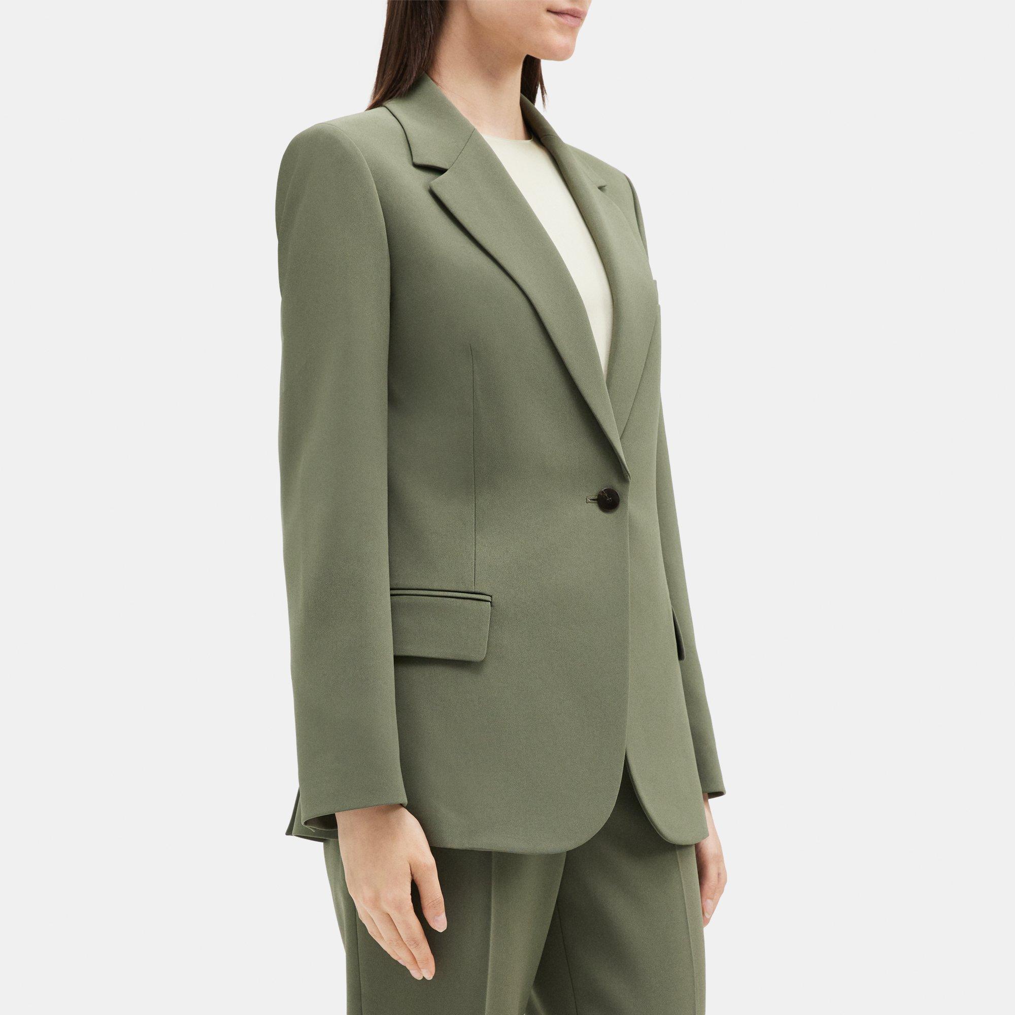 Fitted Blazer in Crepe