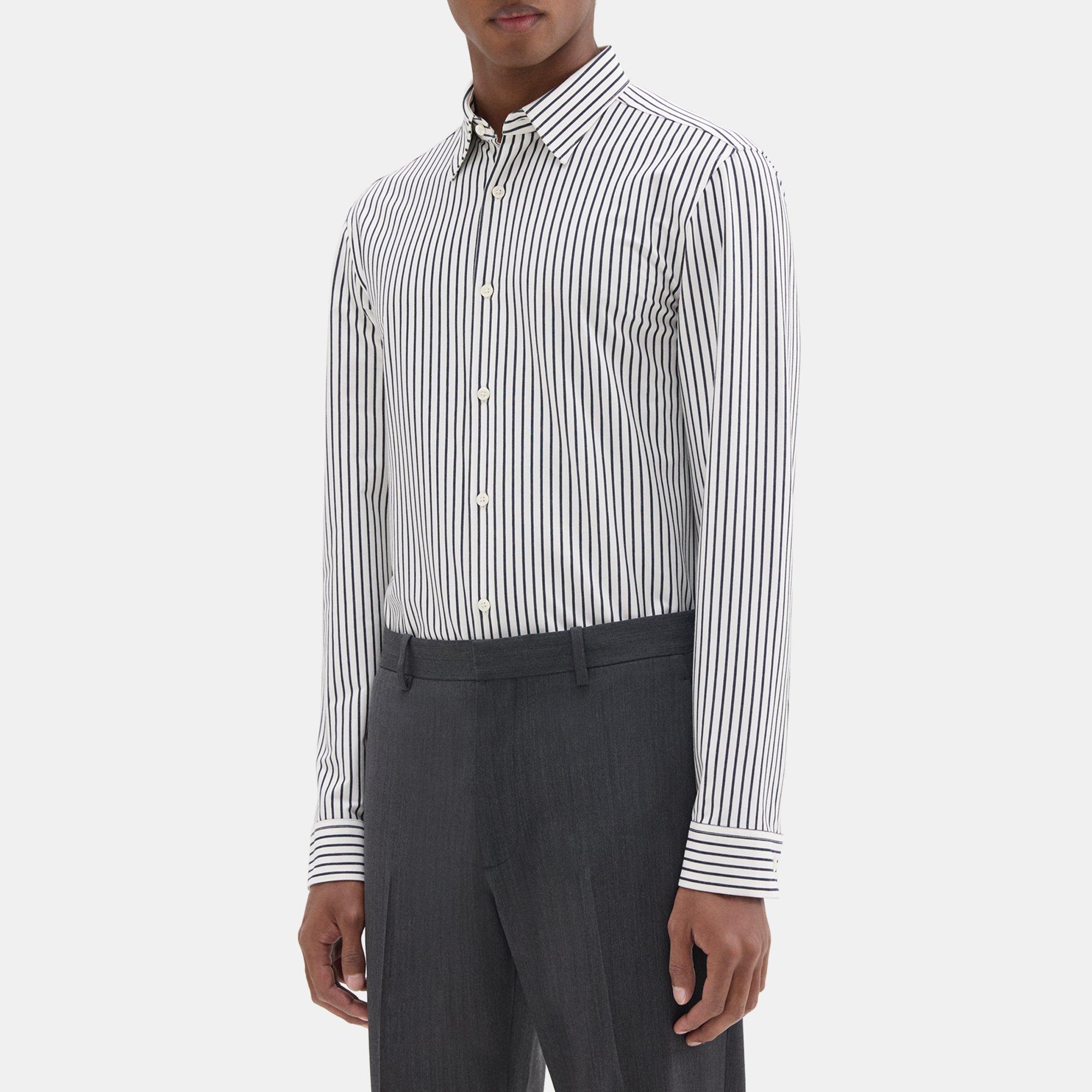 Sylvain Shirt in Striped Structure Knit