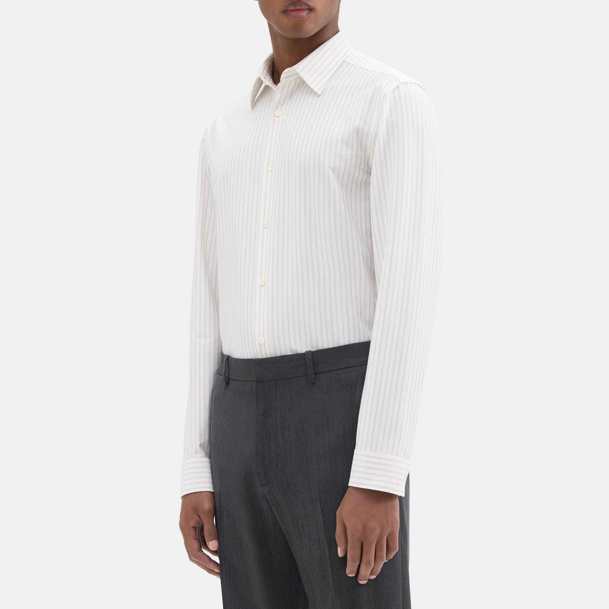 Sylvain Shirt in Striped Structure Knit