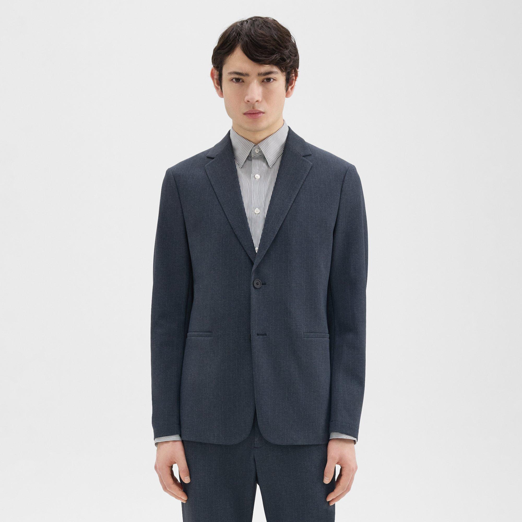 Theory Clinton Blazer in Herringbone Precision Ponte