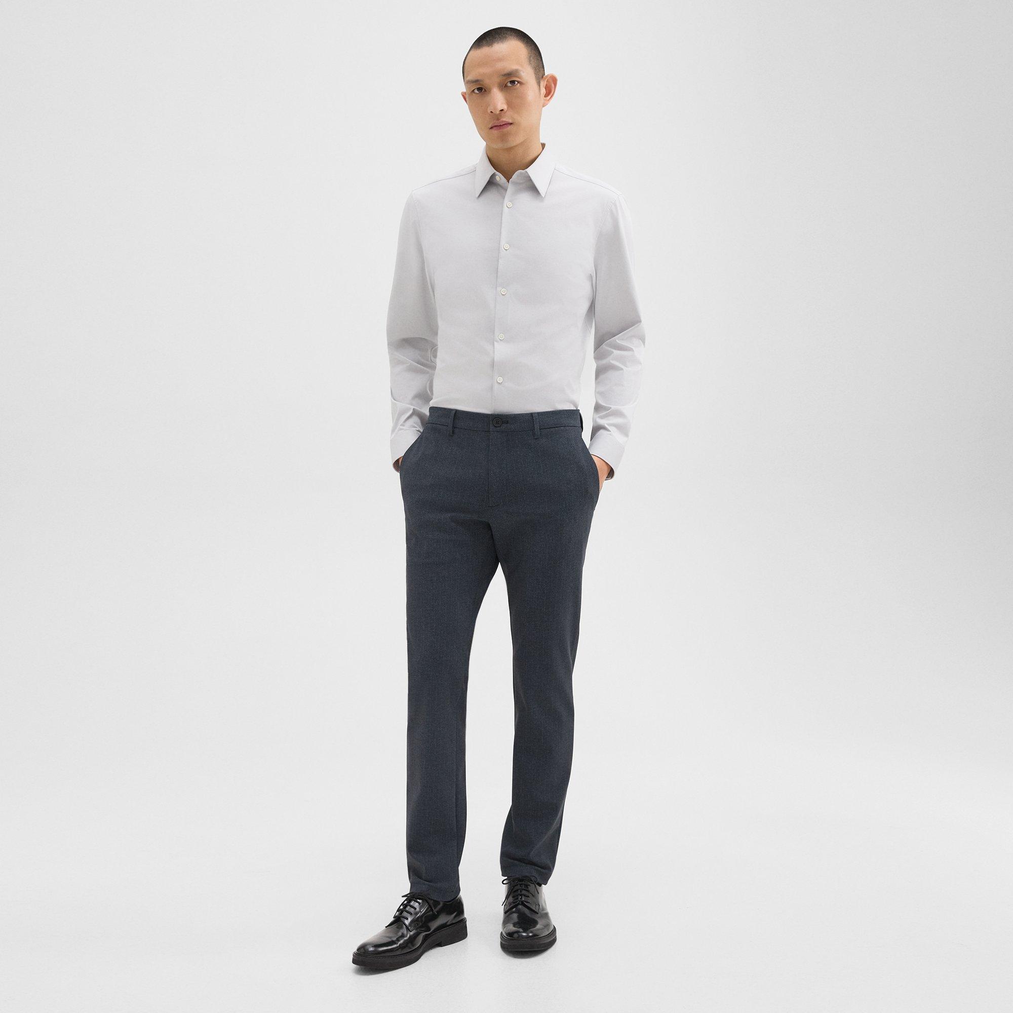 띠어리 Theory Zaine Pant in Herringbone Precision Ponte,BALTIC MELANGE