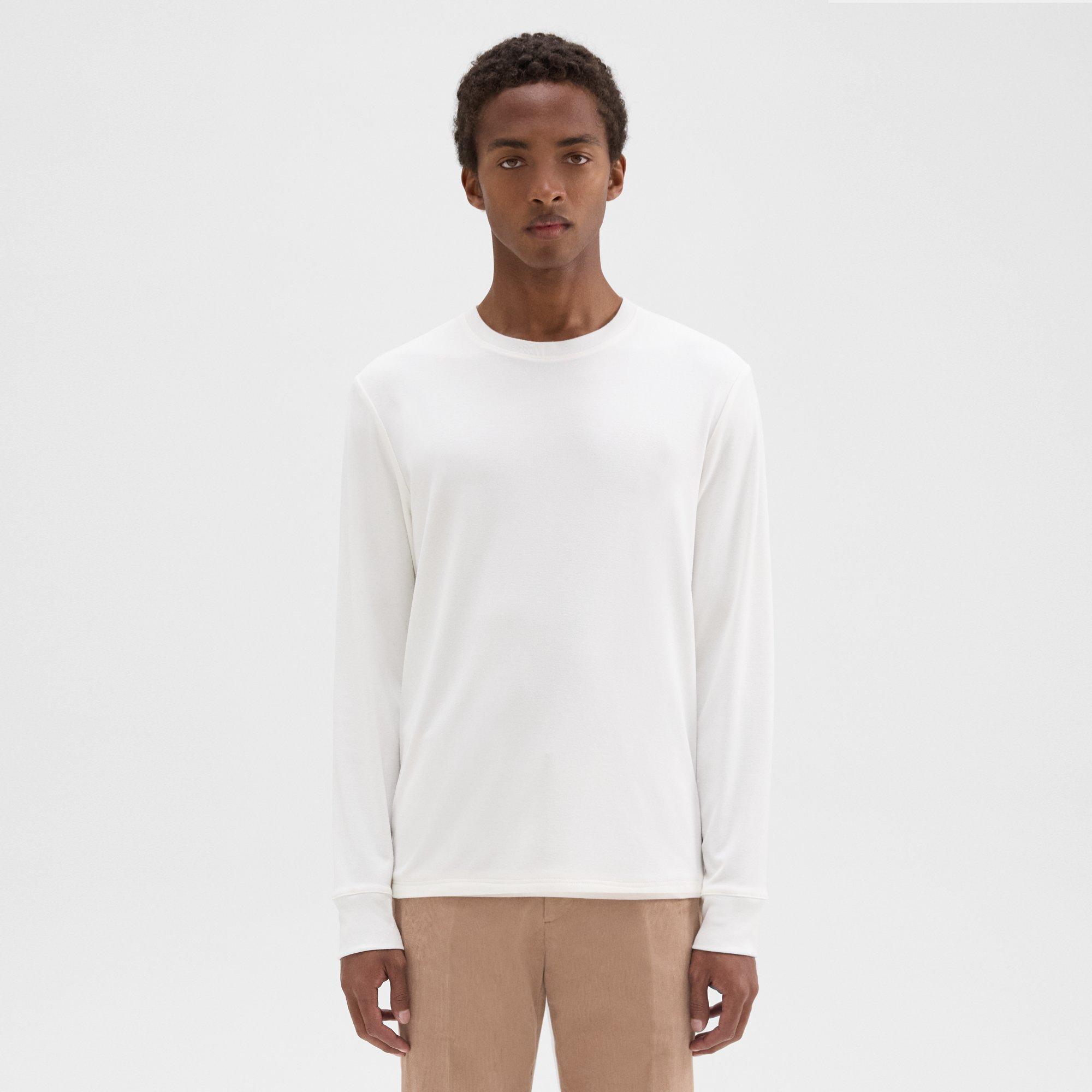 Theory Essential Long-Sleeve Tee in Anemone Modal Jersey