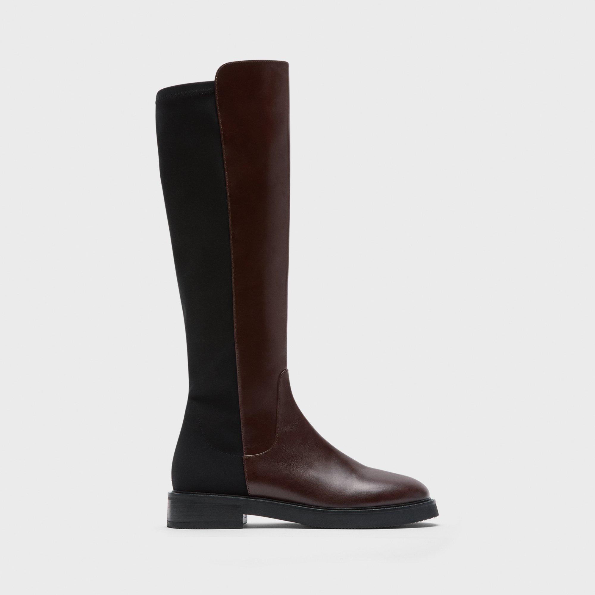 Knee-High Pull-On Boot in Leather