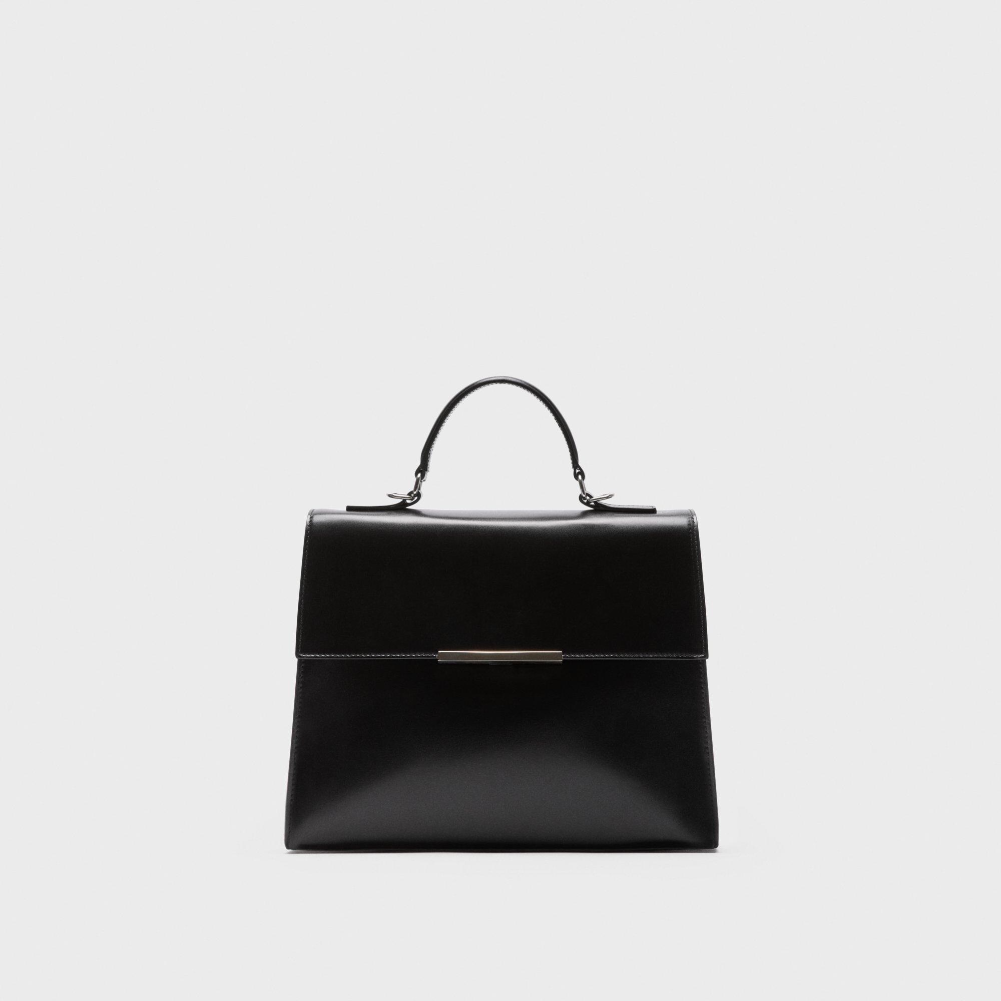 Leather top handle bag hotsell