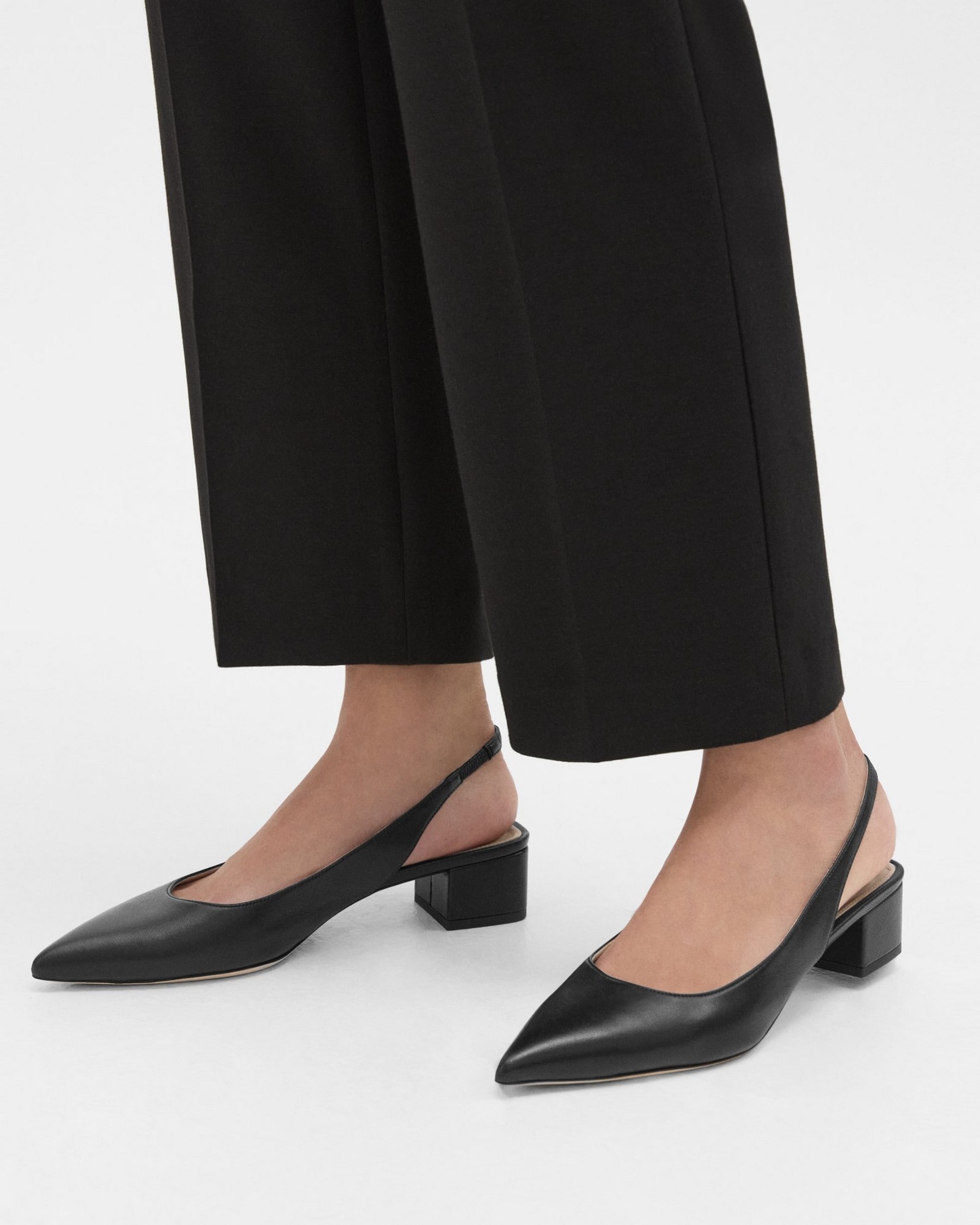 Theory Slingback Pump in Leather