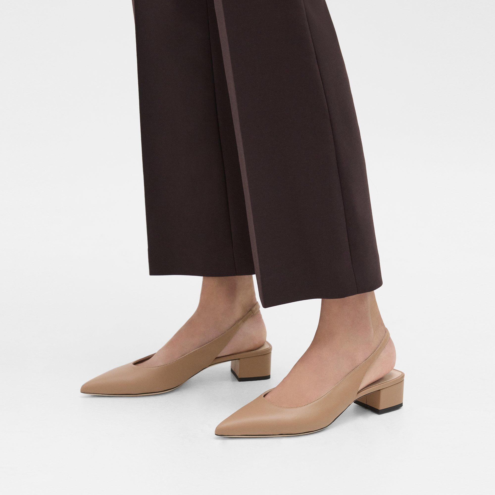 Theory Slingback Pump in Leather