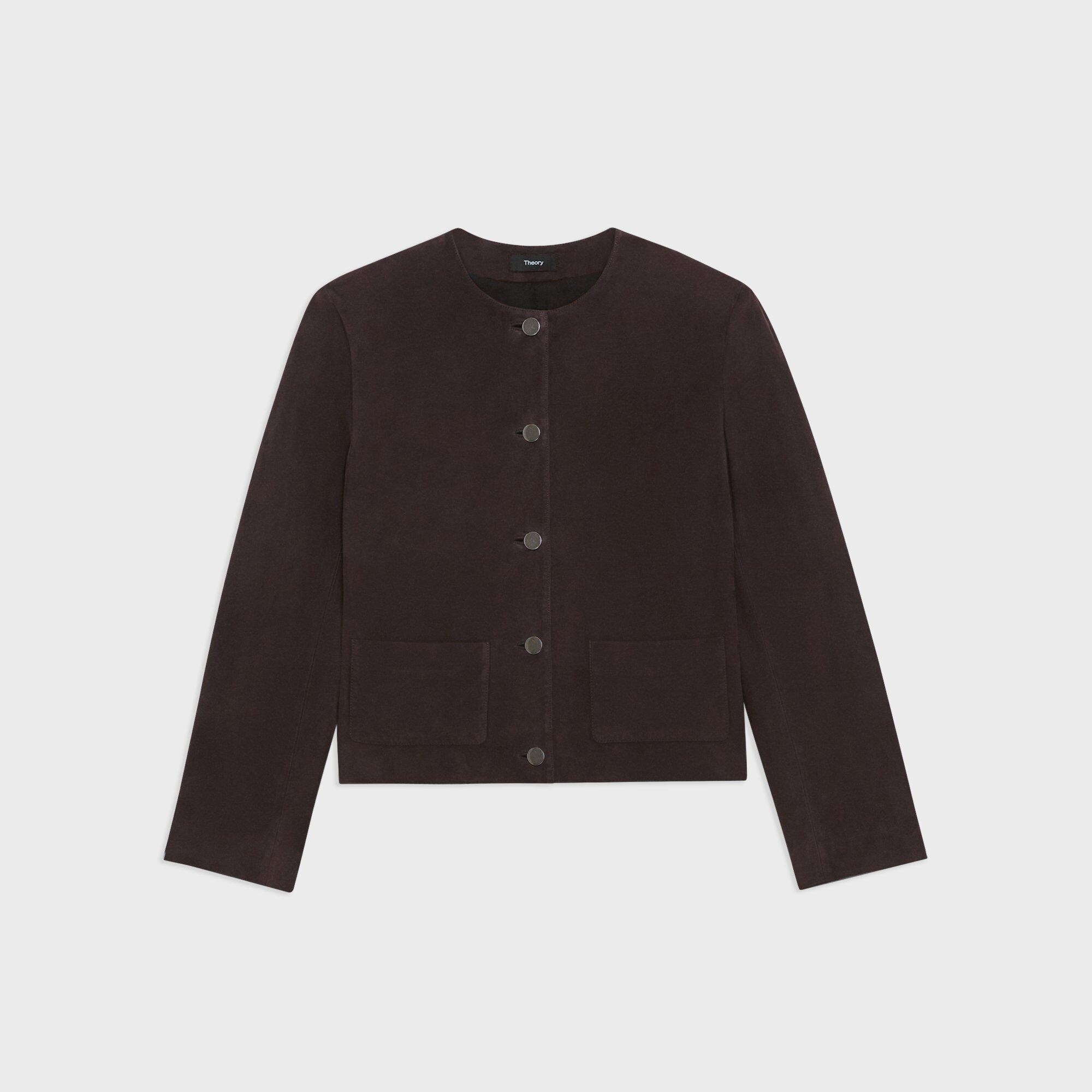 Cropped Jacket in Suede