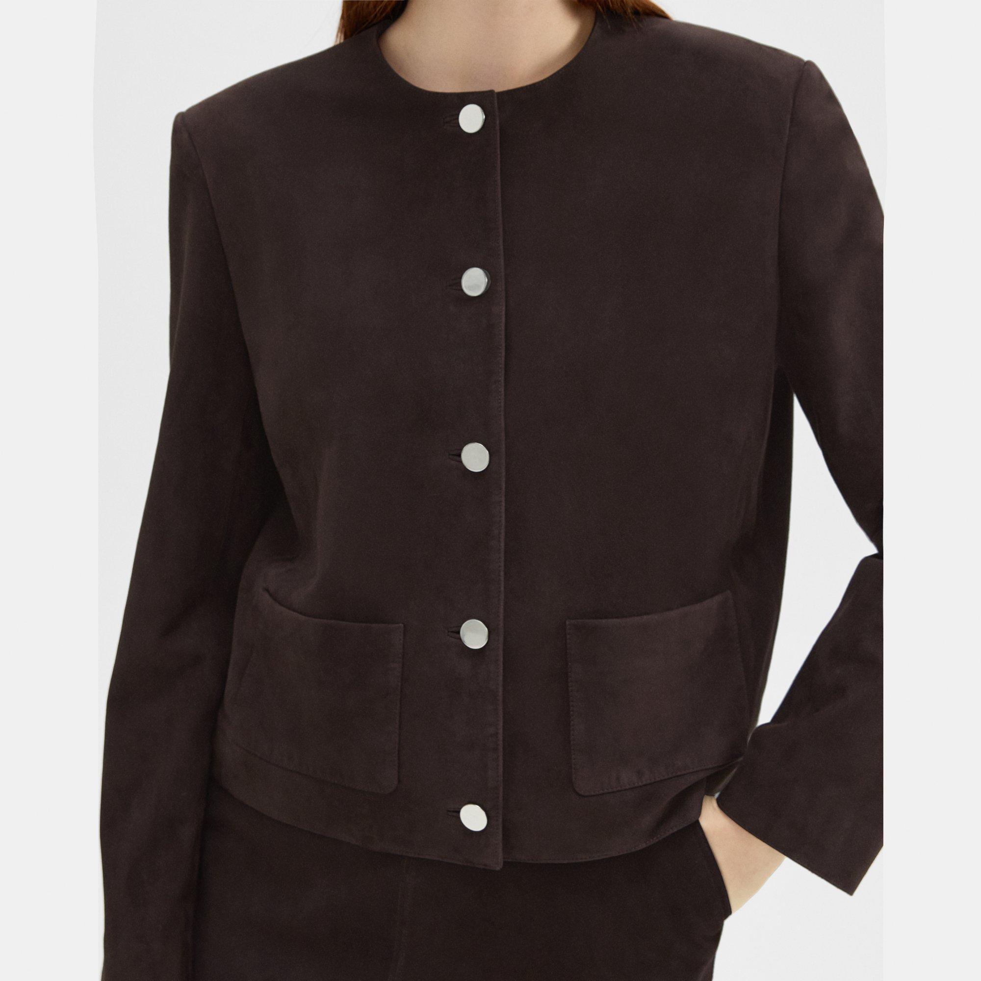 Cropped Jacket in Suede