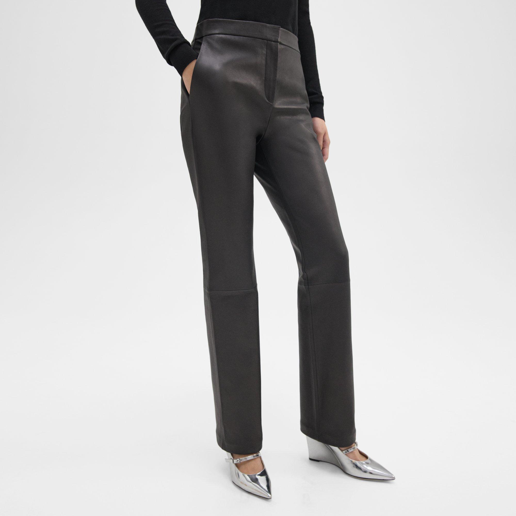 Slim-Straight Pant in Leather