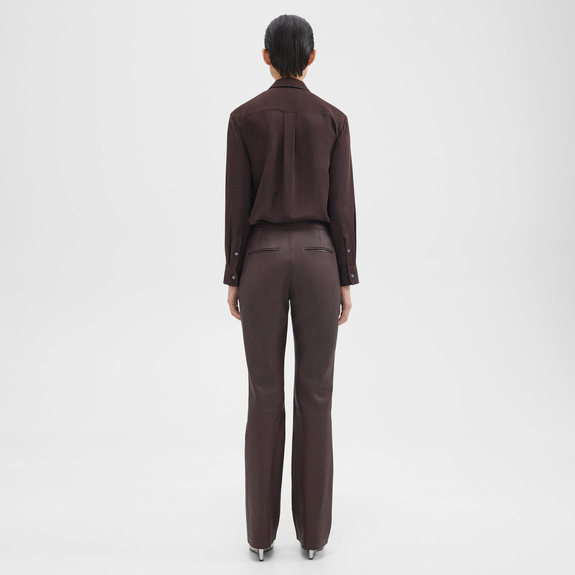 Slim-Straight Pant in Leather