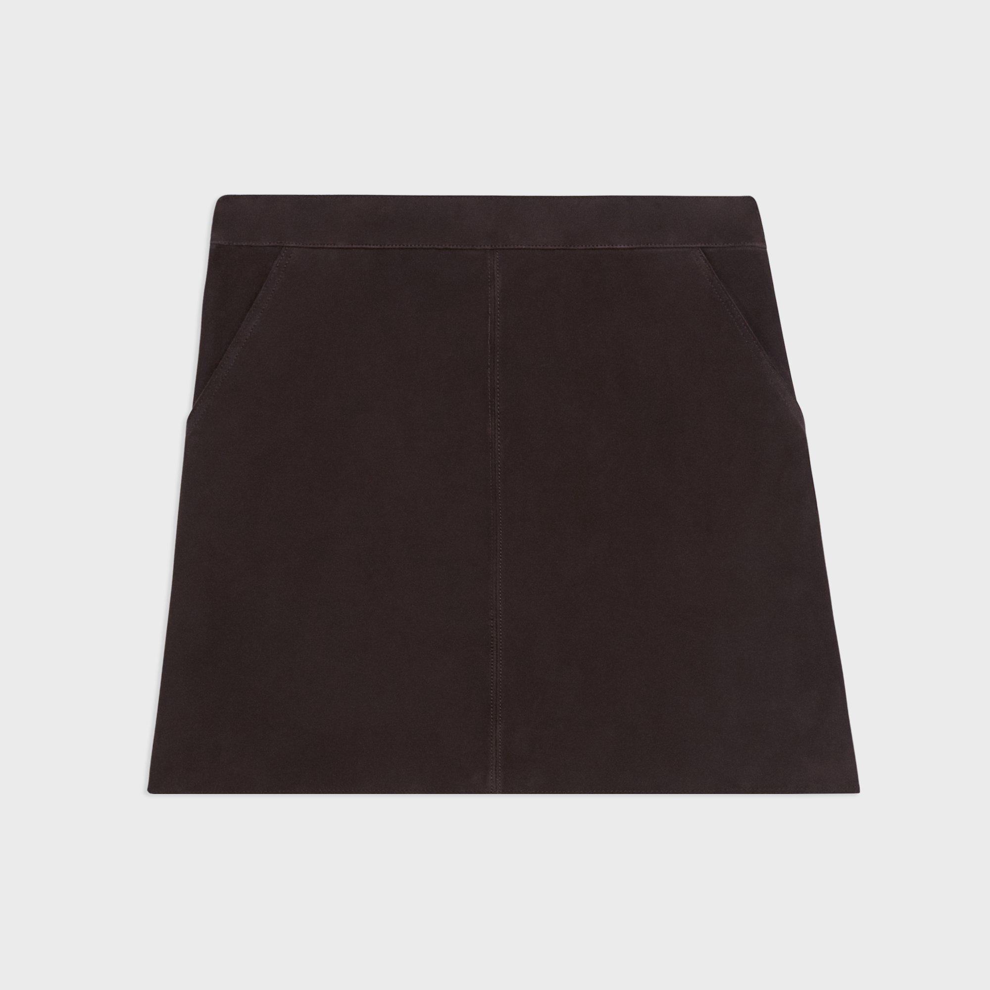 Theory suede 2025 mini skirt