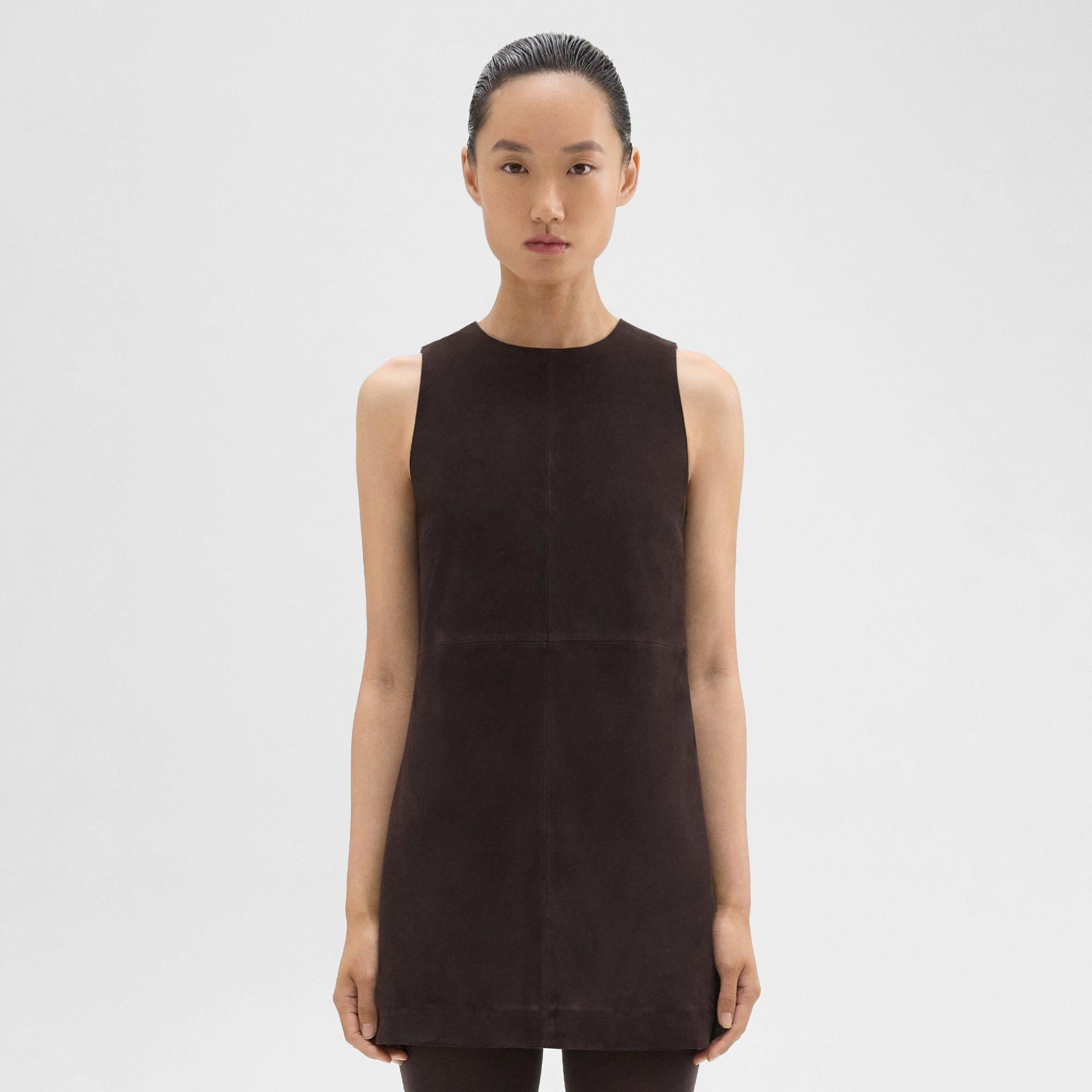 Theory Shift Dress in Suede