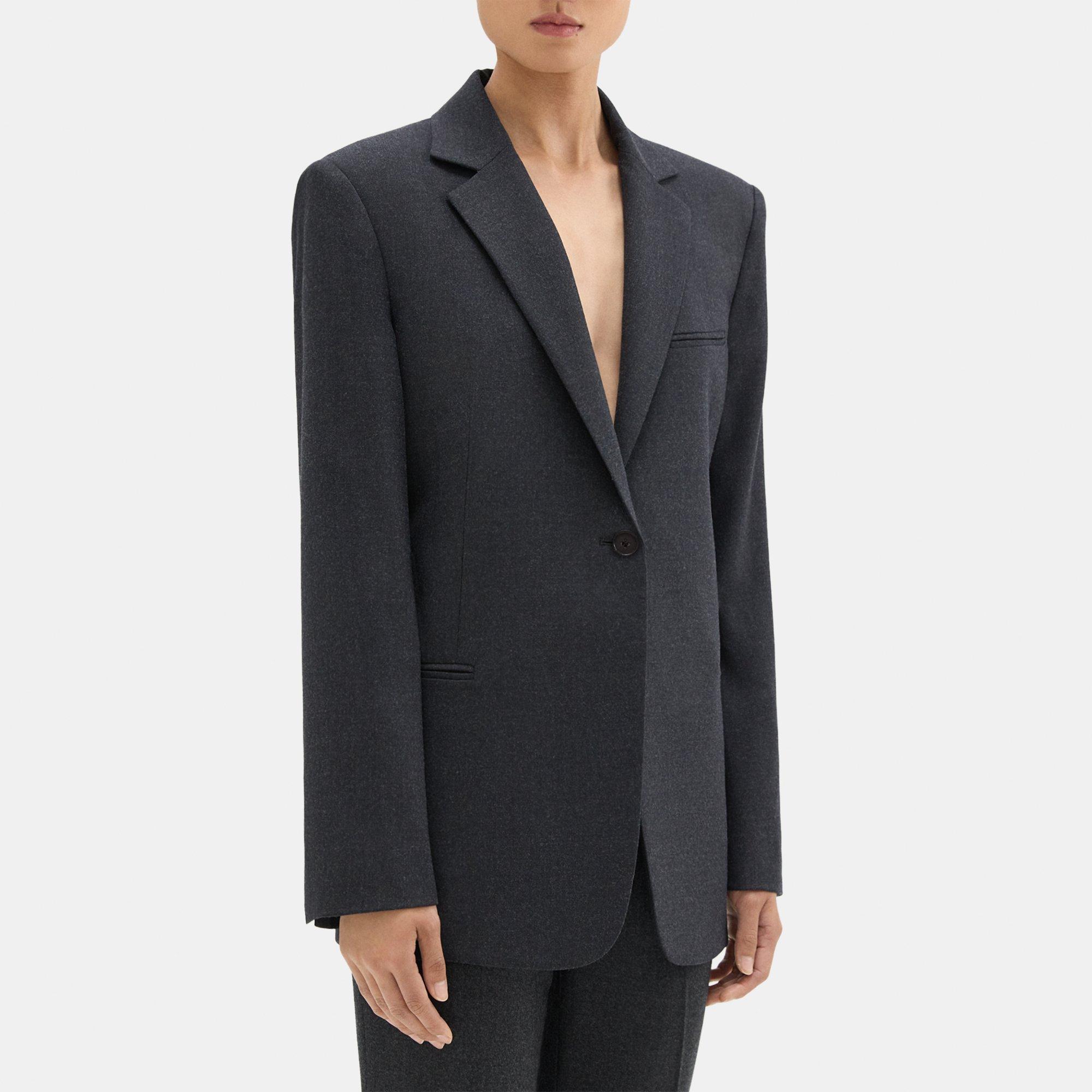 Slim Blazer in Sleek Flannel