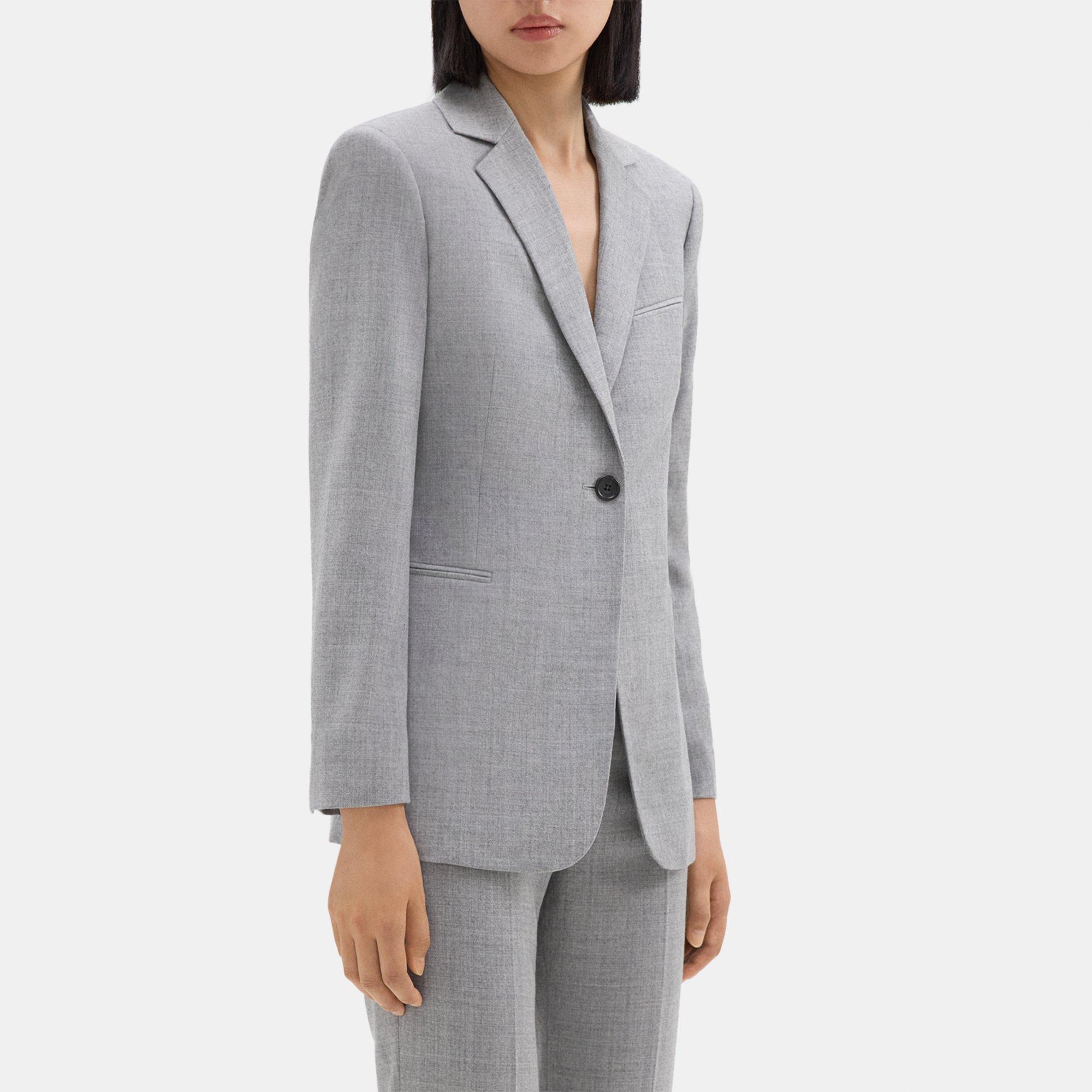 Slim Blazer in Sleek Flannel
